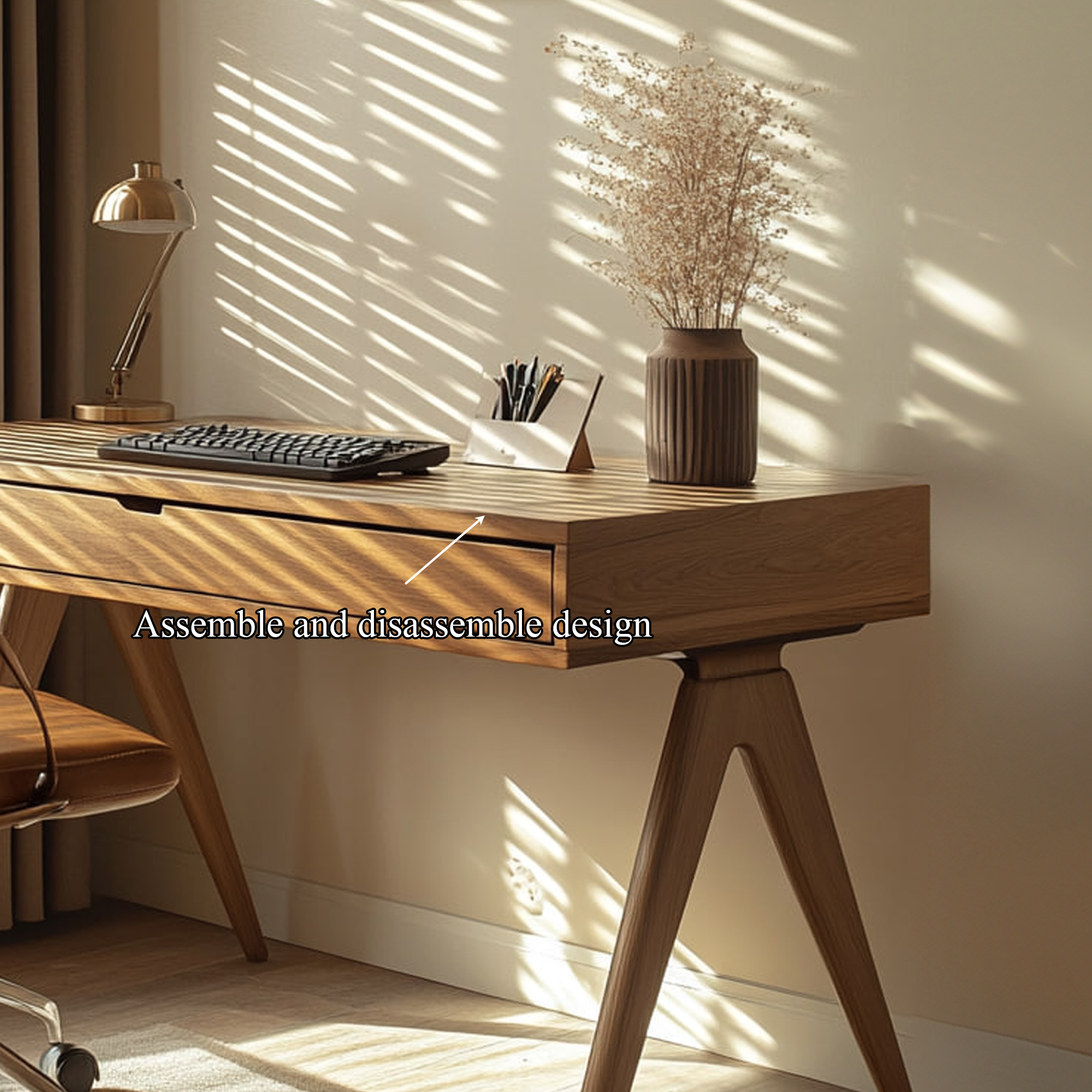 Contemporary Linear Work Desk Home Office And Studio Room SINLKIDK047