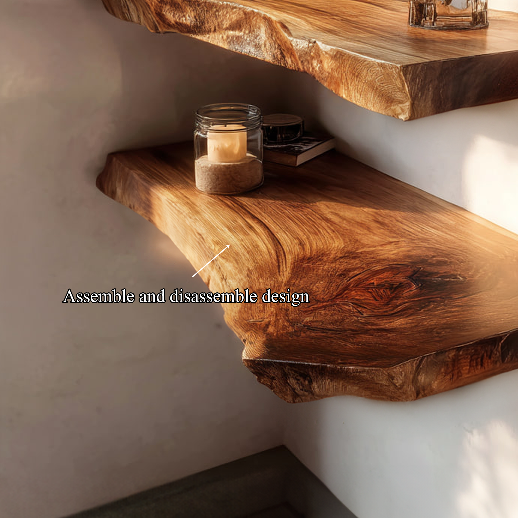 Rustic Floating Shelf Entryway Or Living Room SINLKIFL304