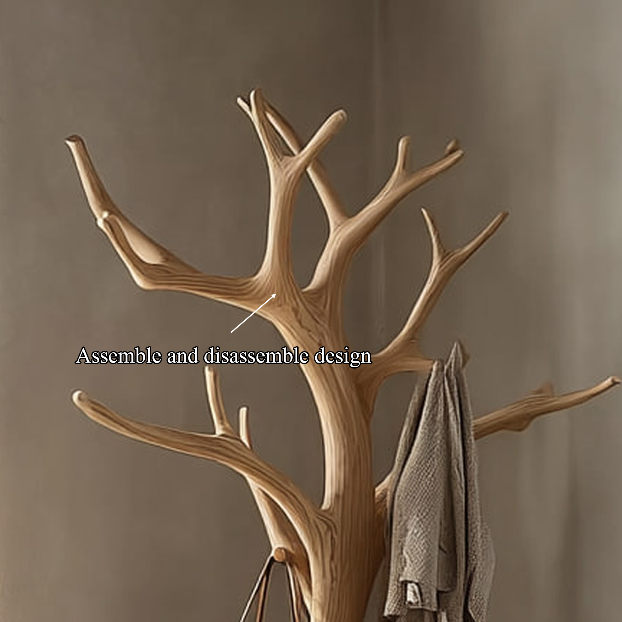 Rustic Tree Coat Stand Entryway Living Room Mudroom SINLKITCR033