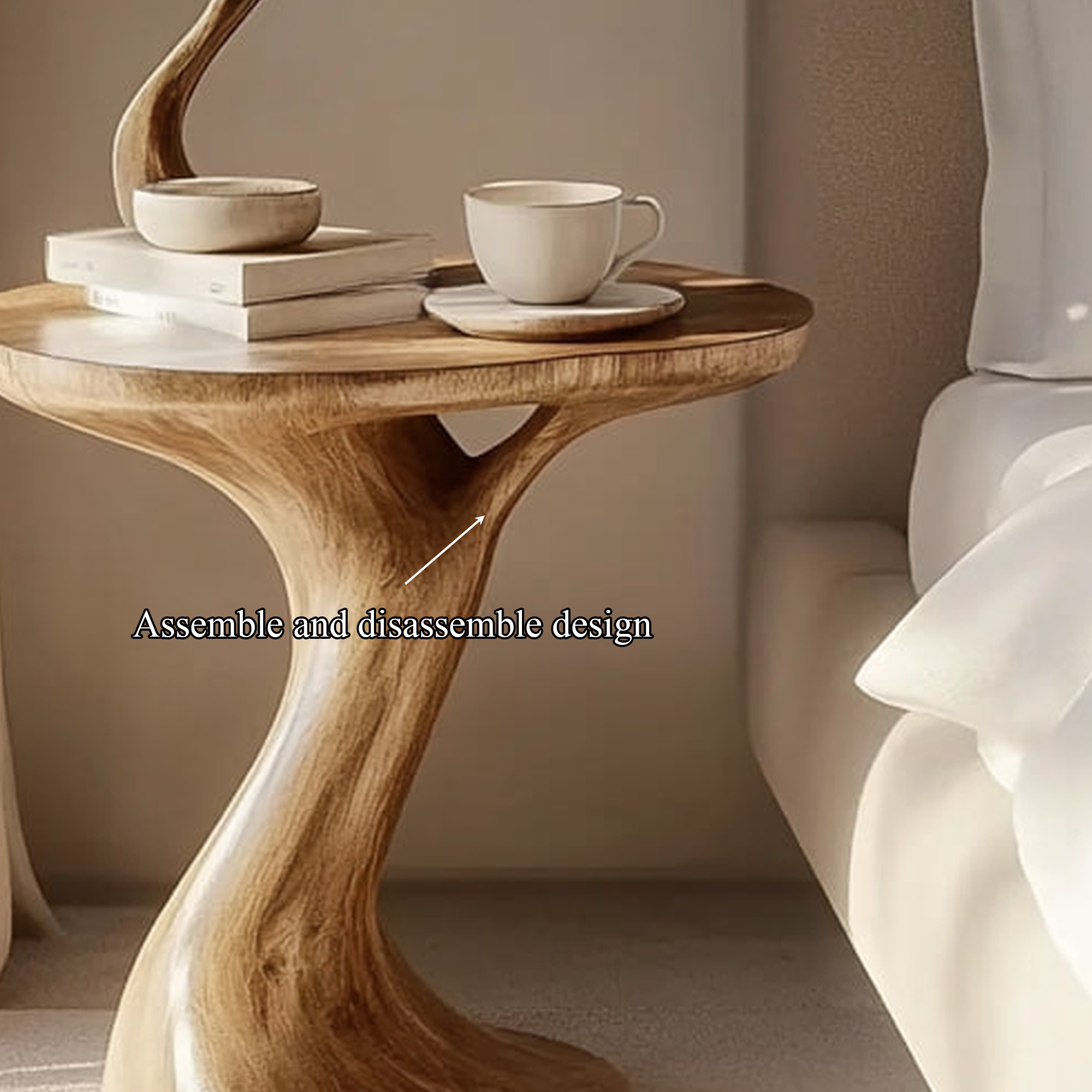 Rustic Tree Inspired Nightstand Bedroom Entryway SINLKIBT164