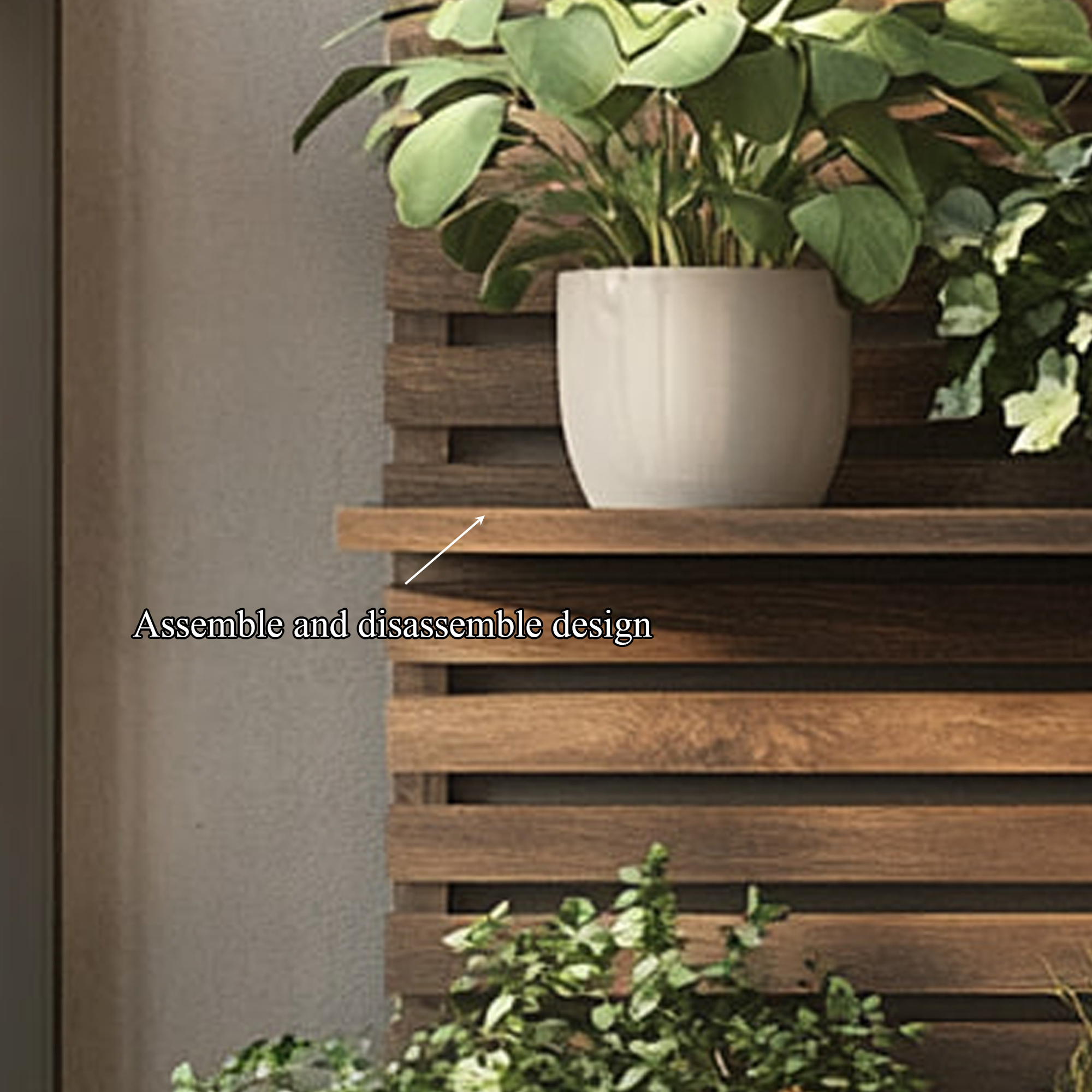 Modern Wooden Wall Planter Shelf Living Room Or Hallway SINLKIFL229