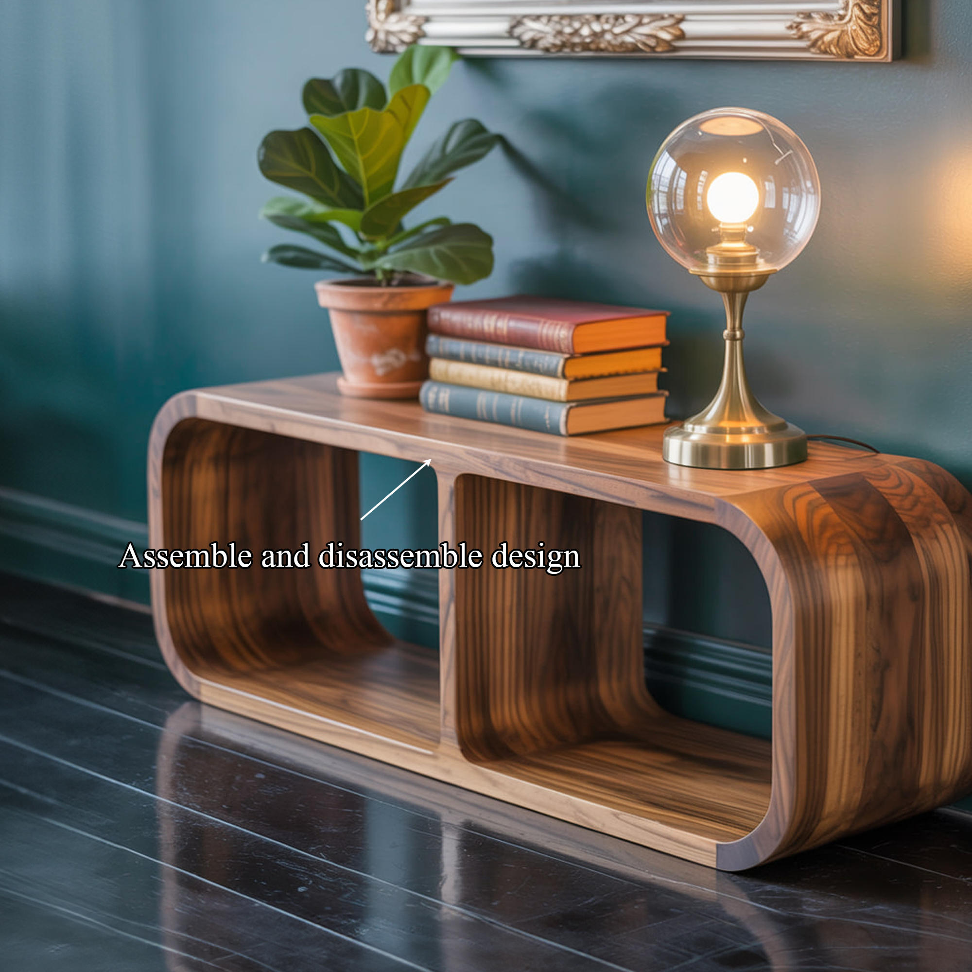 Mid Century Minimal Wood Storage Cabinet Entryway Or Living Room SINLKISC282