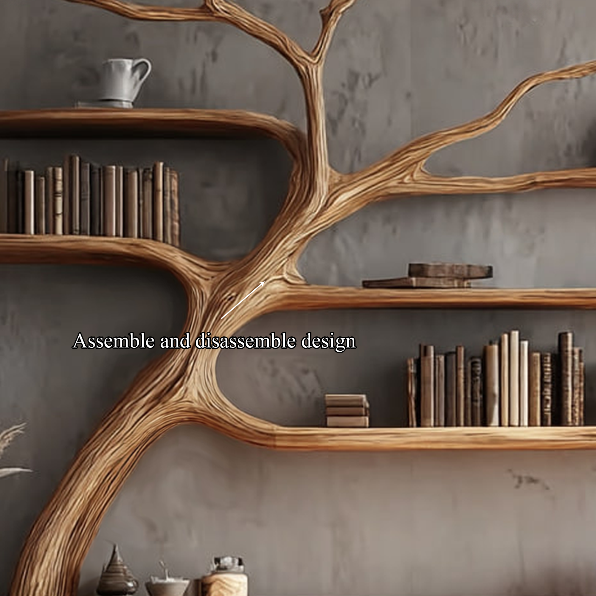 Rustic Console Table Sculpted Wood Tree Hallway SINLKICS302