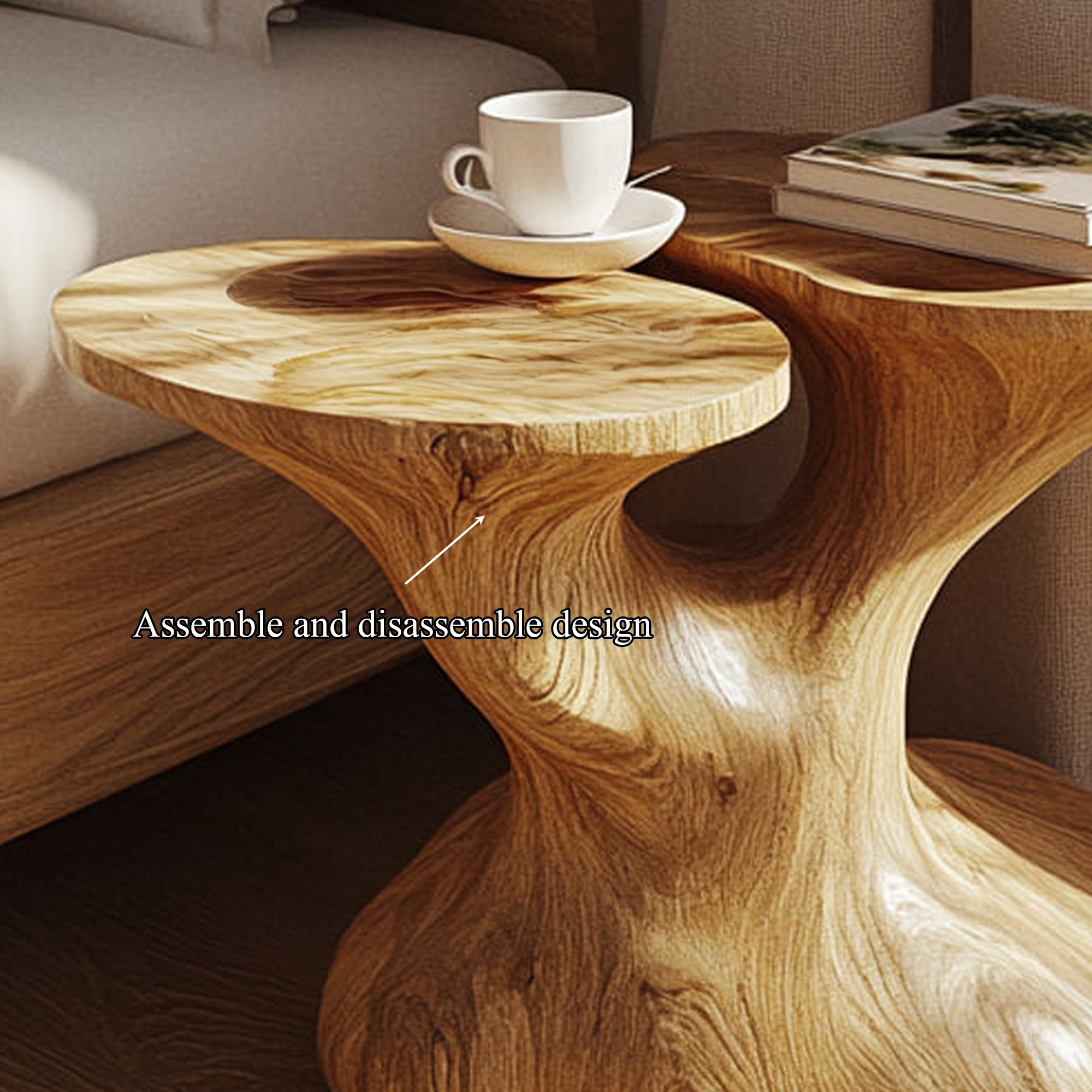Rustic Handcrafted Bedside Table Bedroom Living Space SINLKIBT168