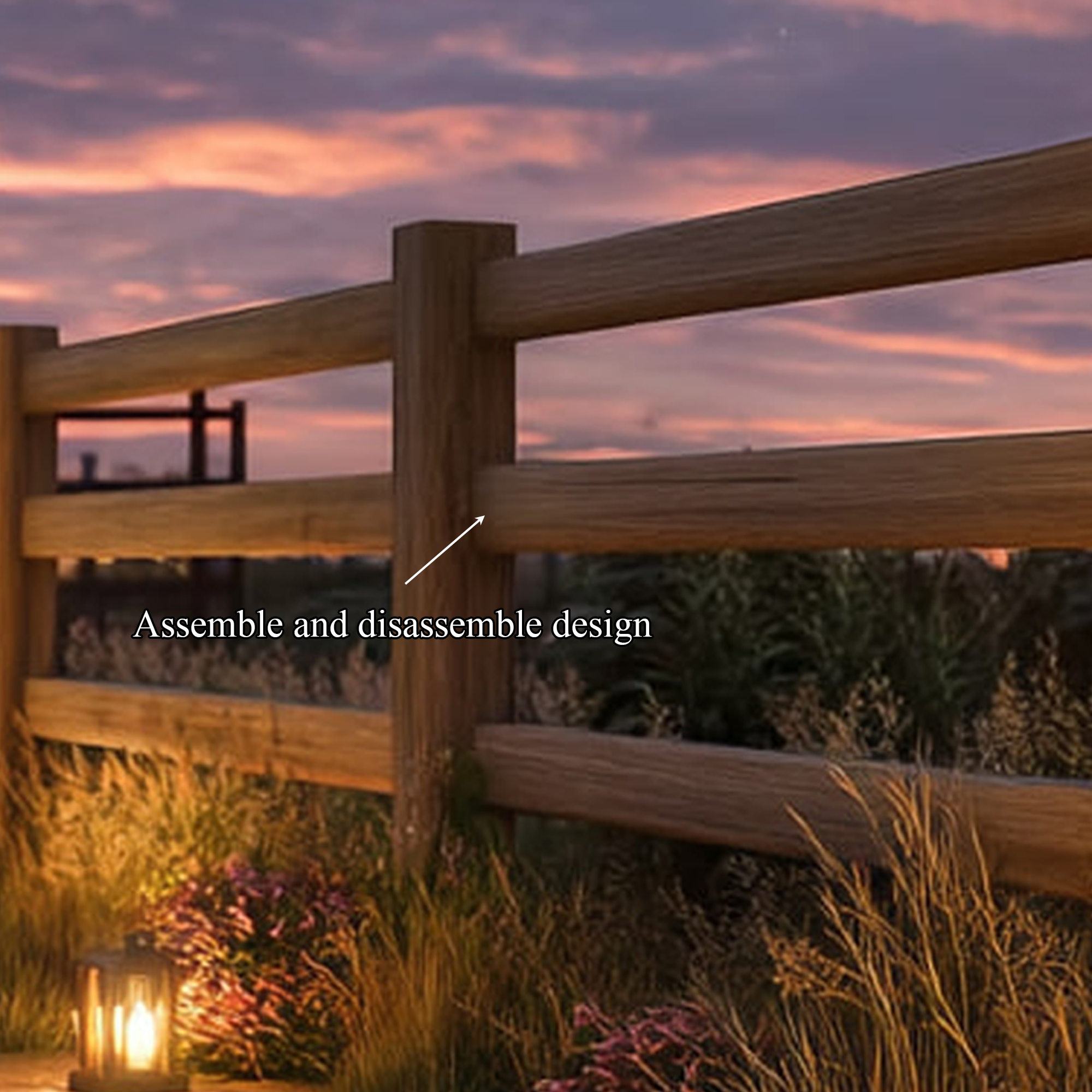 Rustic Farmhouse Fence Decor For Garden And Walkway SINLKIWF005