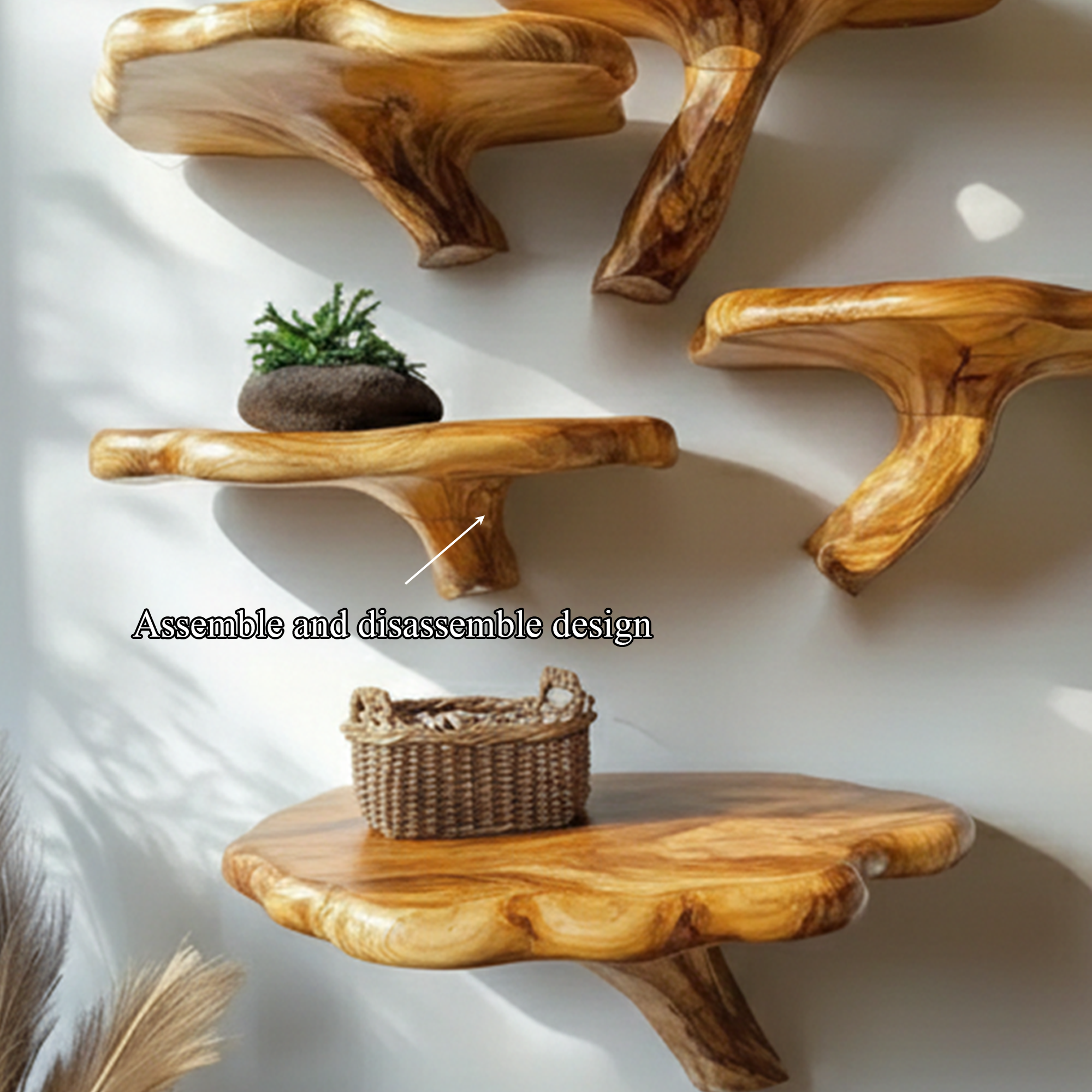 Mid Century Modern Halloween Floating Shelf Wall Decoration SINLKIHW042