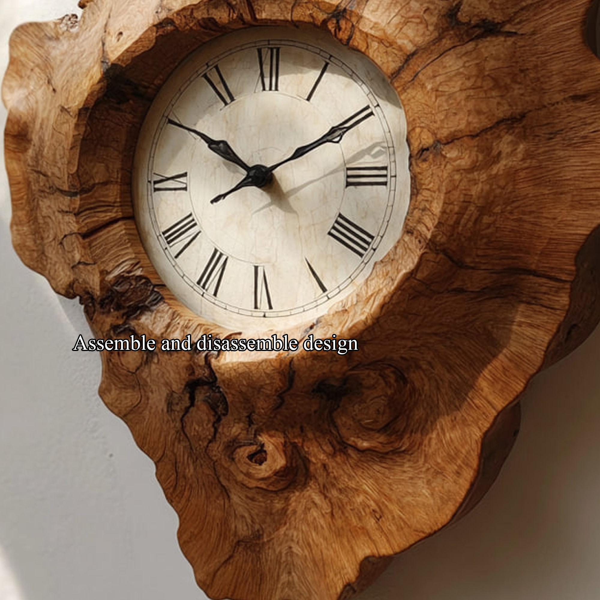 Rustic Organic Handmade Wood Wall Clock Entryway Or Living Room SINLKICK004