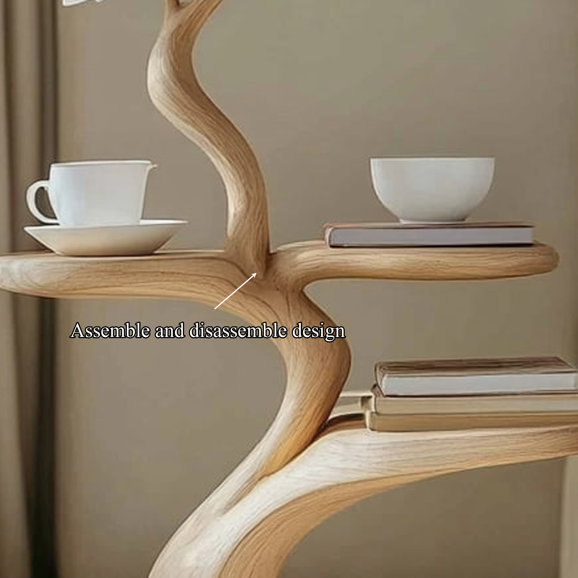 Rustic Tree Shape Bedside Table Modern Bedroom SINLKIBT152