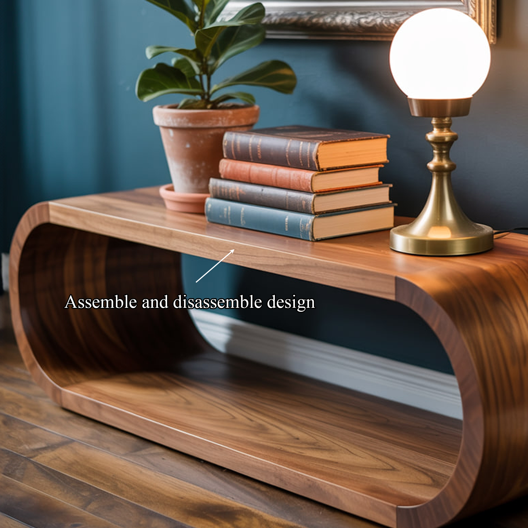 Organic Modern Curved Storage Cabinet Entryway Or Living Room SINLKISC283