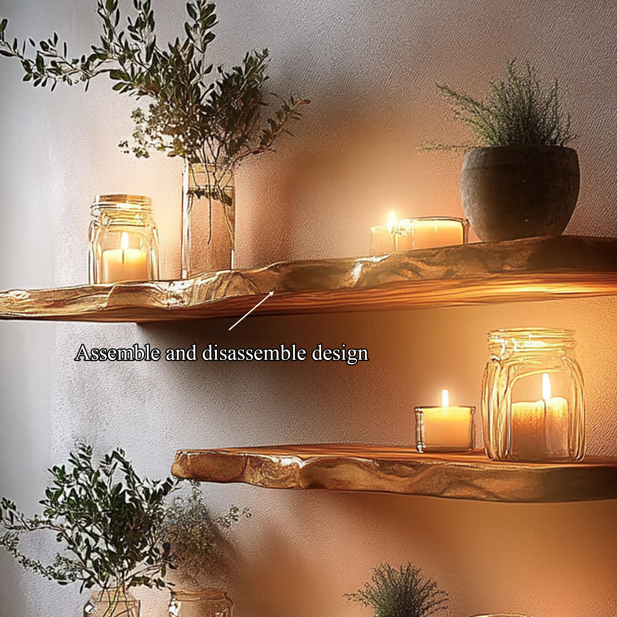 Rustic Floating Shelf Cozy Living Room Or Bedroom SINLKIFL308