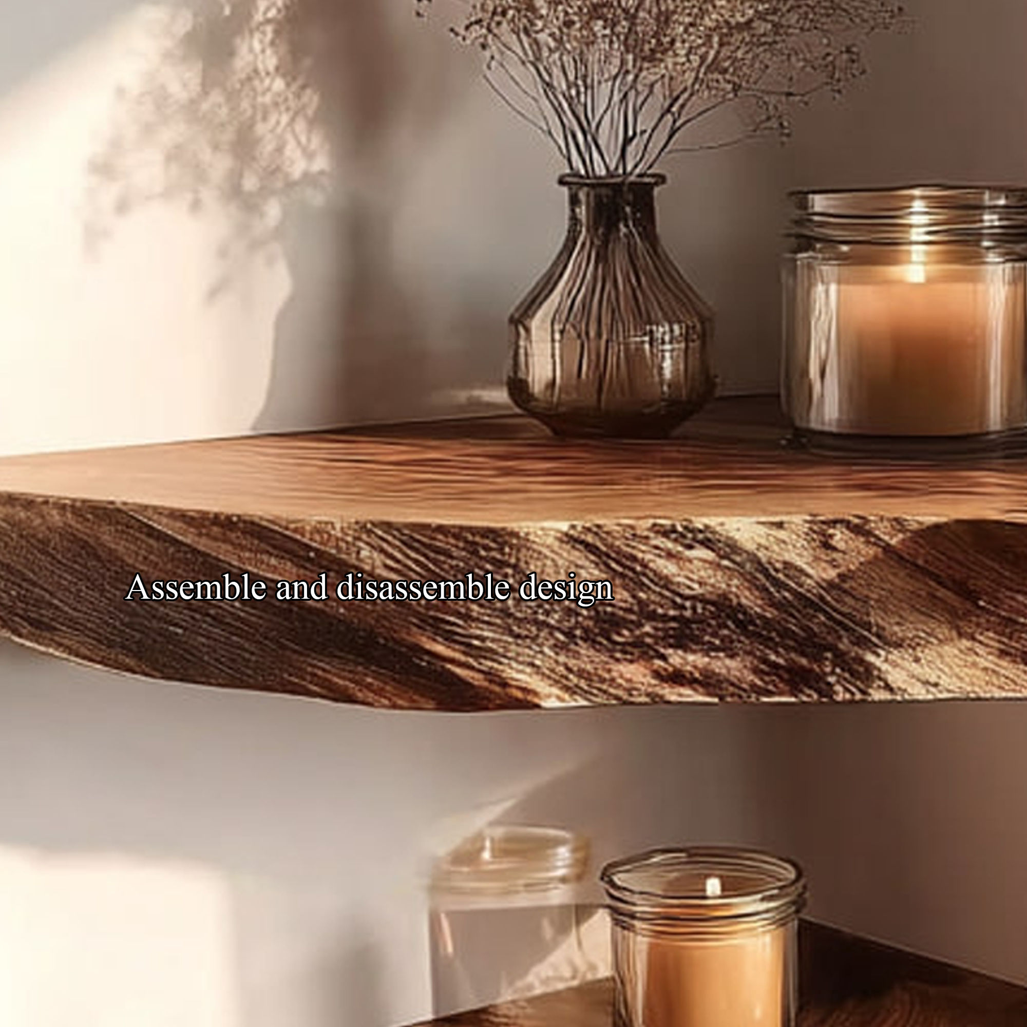 Rustic Floating Corner Display Shelf Bathroom SINLKIFL199