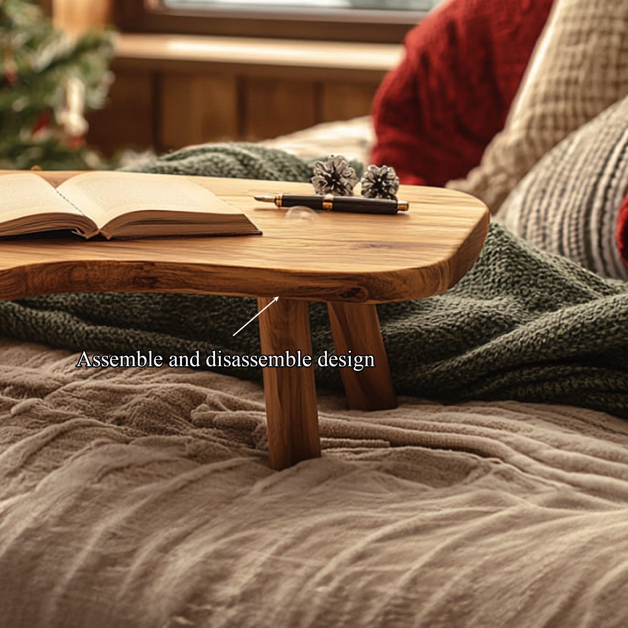 Mid Century Rustic Table Christmas Holiday Rustic Bedroom Decor SINLKIDK068