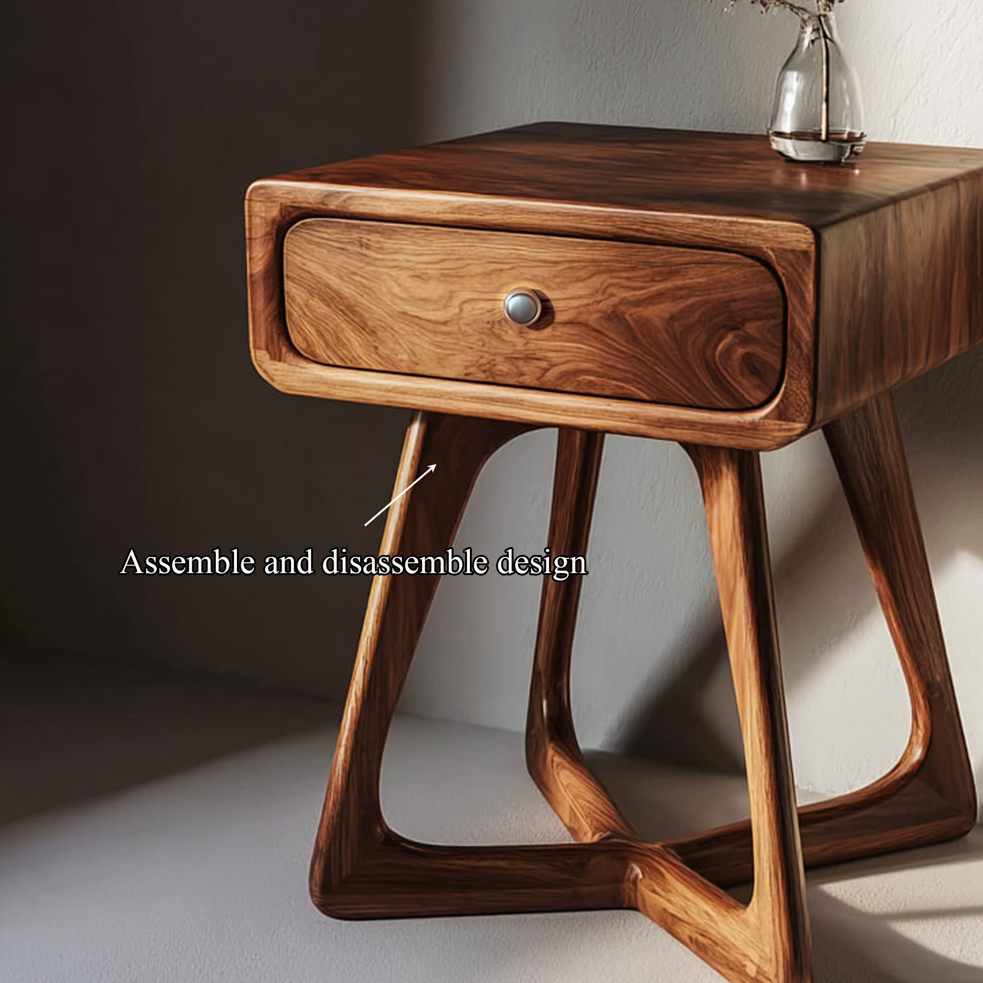 Modern Organic Nightstand Bedroom Or Reading Room SINLKICC020