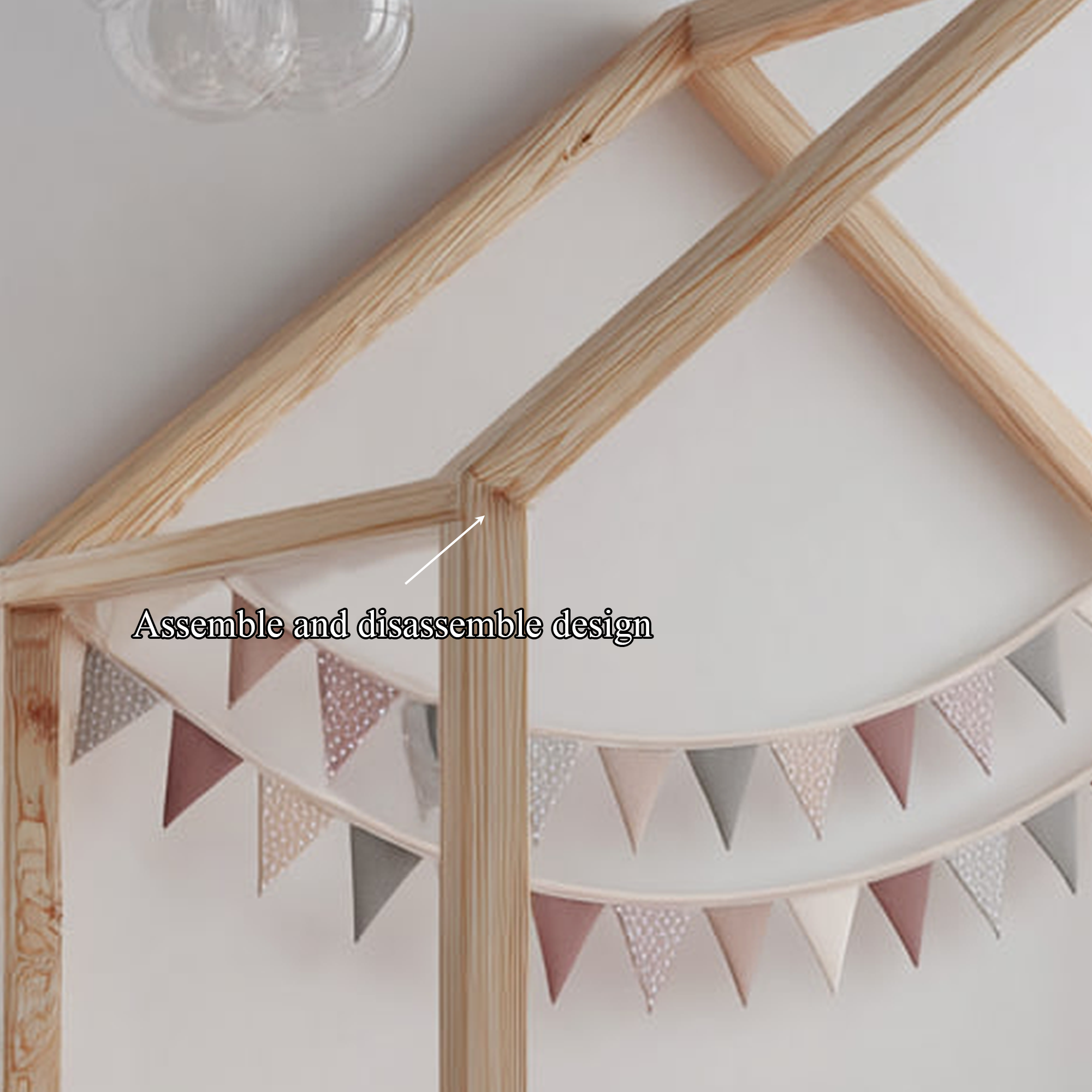 Scandinavian Floor House Bed Kids Bedroom Nursery SINLKIWB59