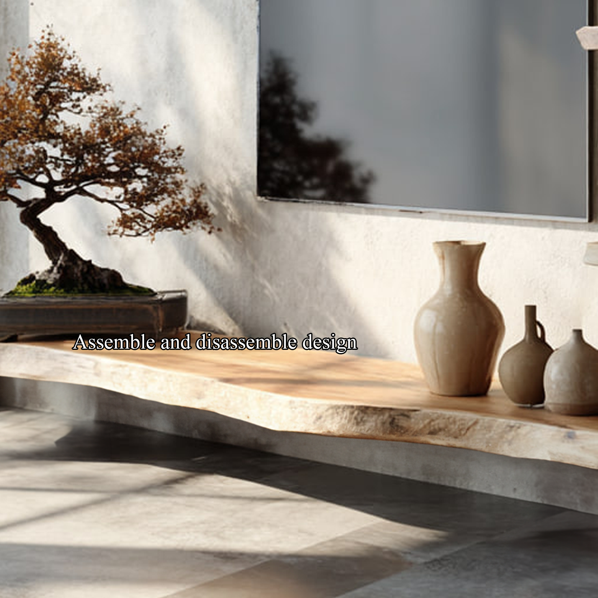 Rustic Branch TV Stand Living Room SINLKITB338