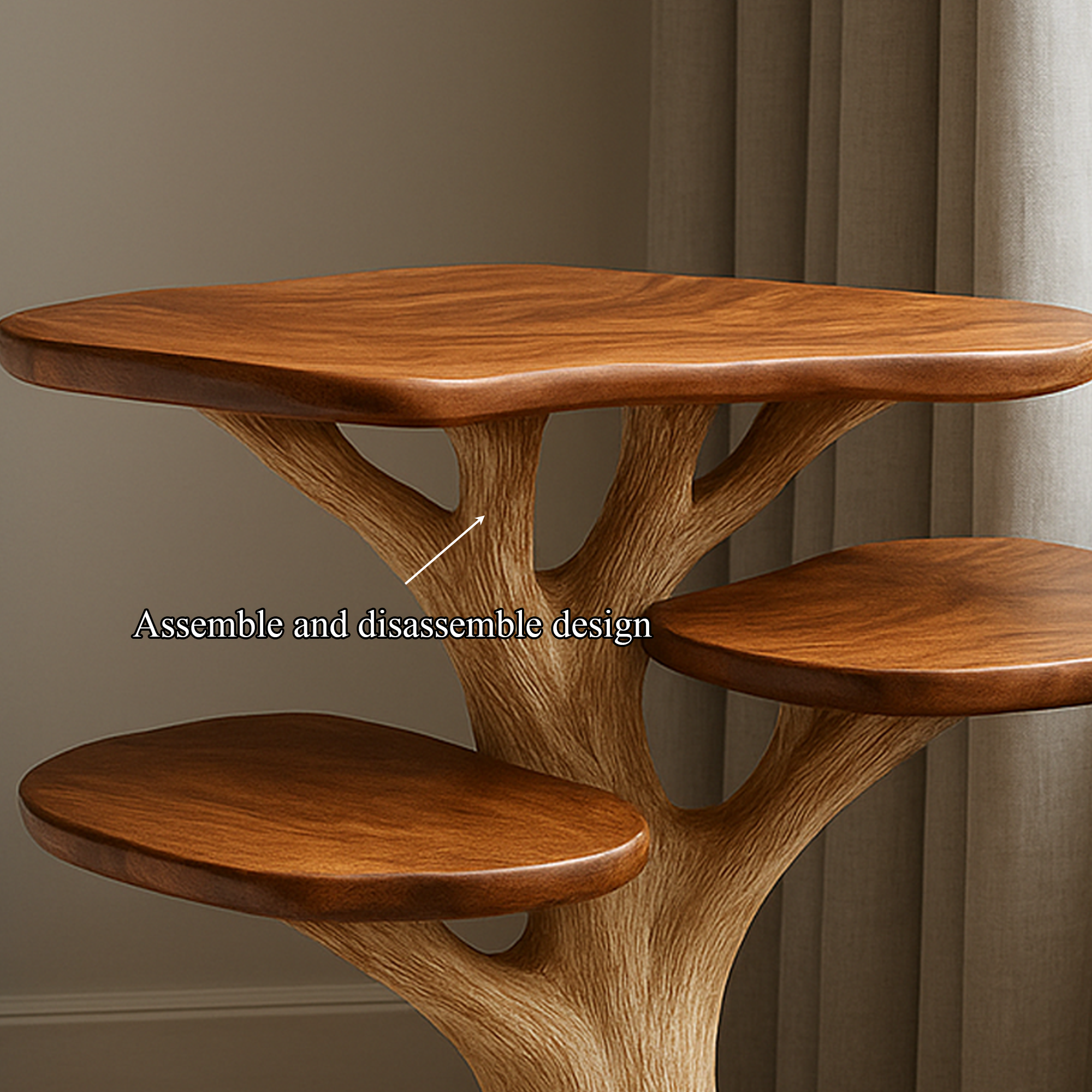 Rustic Tree End Table Bedroom Furniture Accent SINLKIBT136