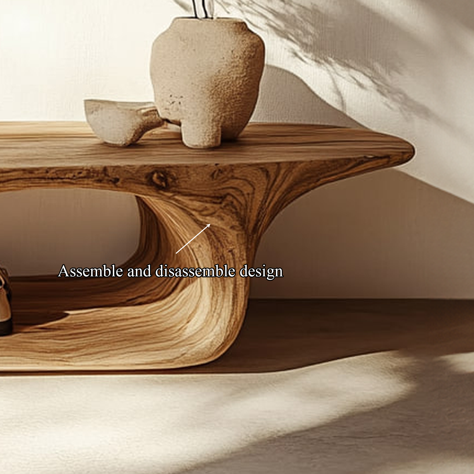 Rustic Modern Wood Shoe Rack Bench Entrance SINLKISB056