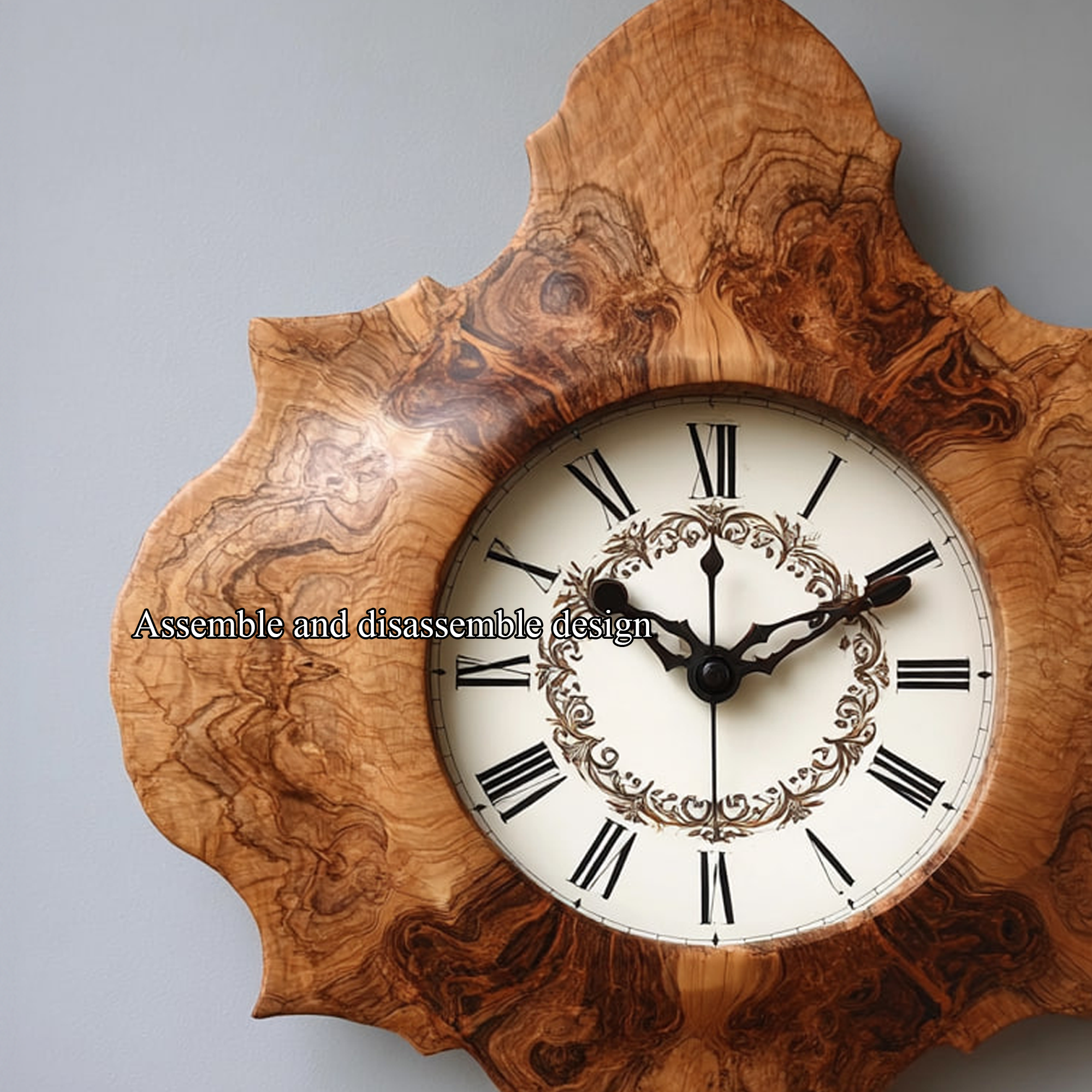 Rustic Unique Wood Wall Clock Living Room Or Dining Area SINLKICK005