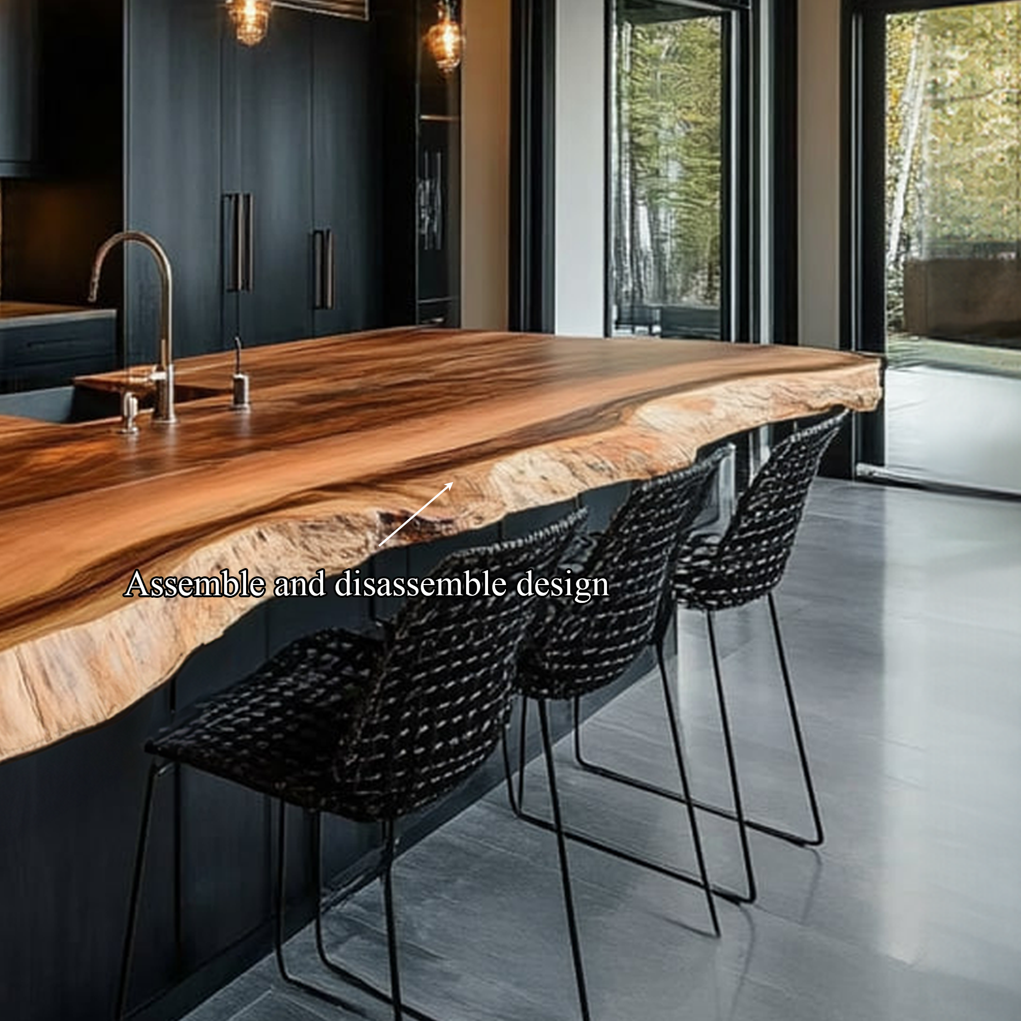 Rustic Luxury Timber Kitchen Island Kitchen Or Dining Room SINLKIKI126