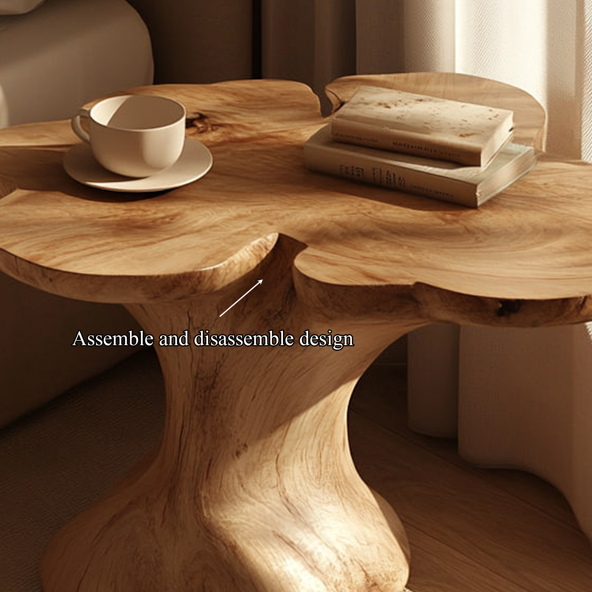 Rustic Organic End Table Bedroom Or Living Room Accent SINLKIBT162