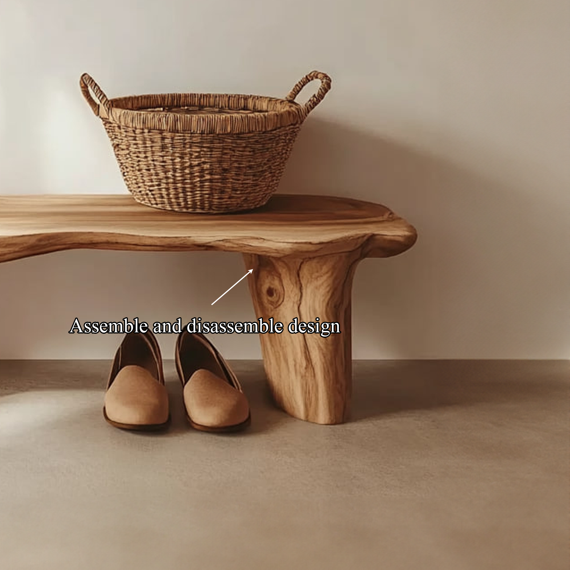 Rustic Wooden Bench Entryway Hallway Bedroom SINLKIRS039