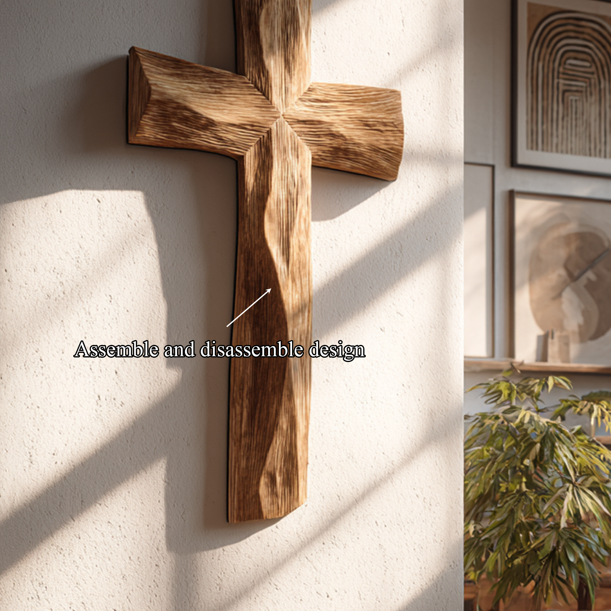 Rustic Religious Wall Cross Bedroom Or Living Room SINLKIWD009