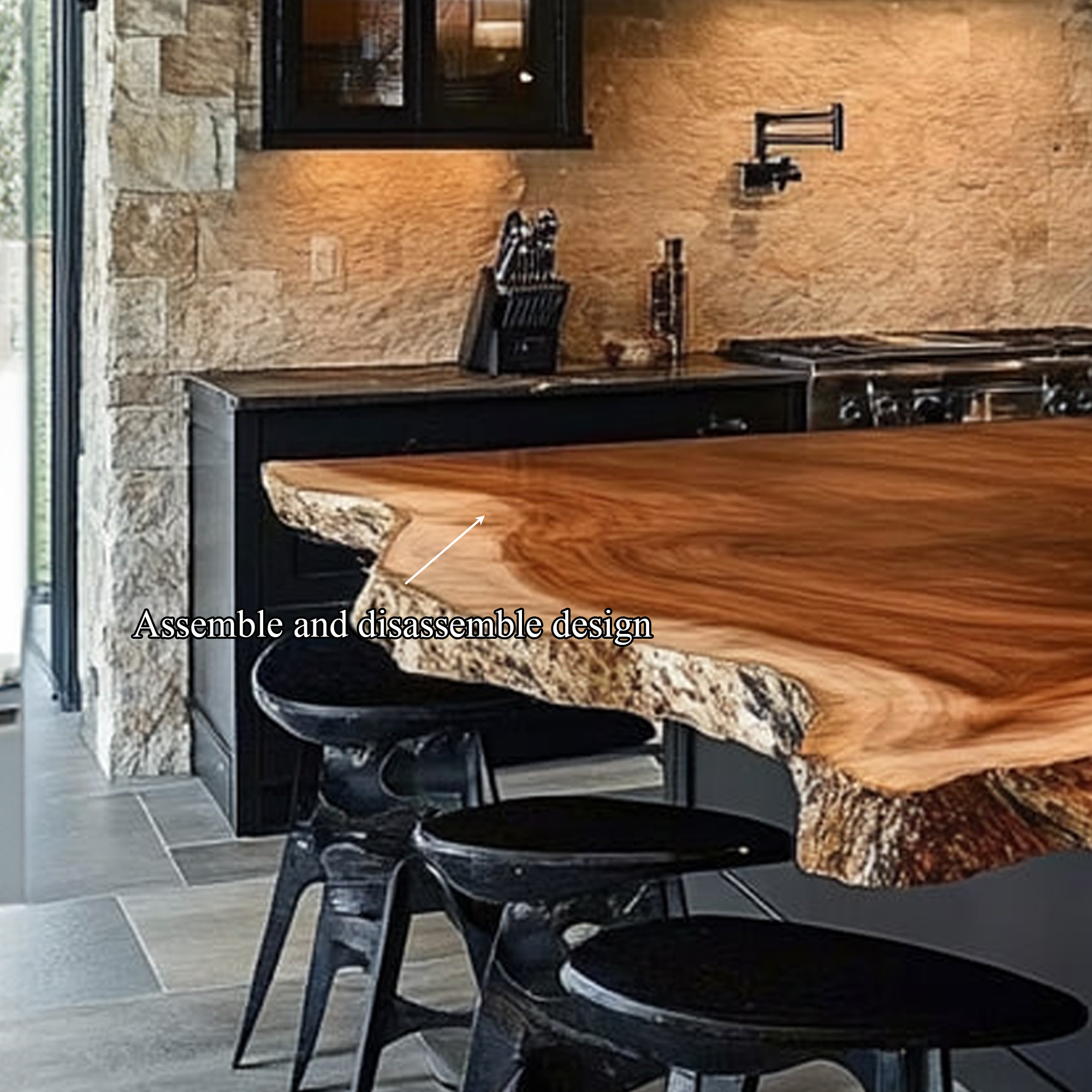 Rustic Industrial Luxury Kitchen Island Kitchen Or Dining Room SINLKIKI124