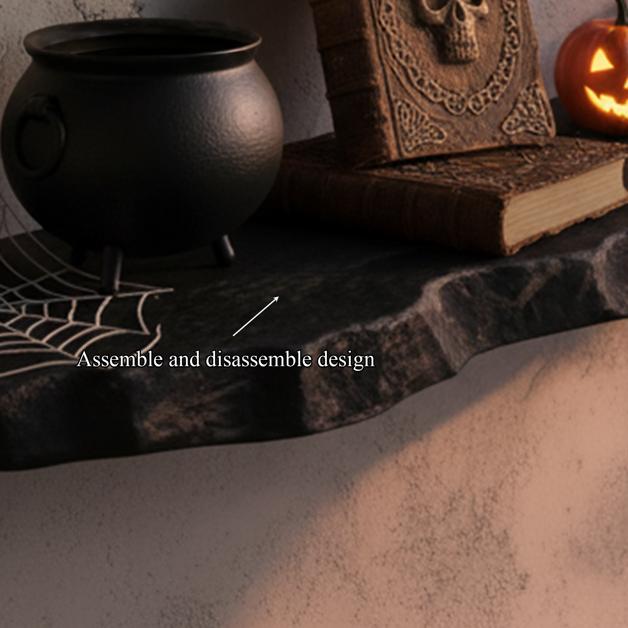 Mid Century Halloween Floating Shelf Minimalist Home Accent SINLKIHW041
