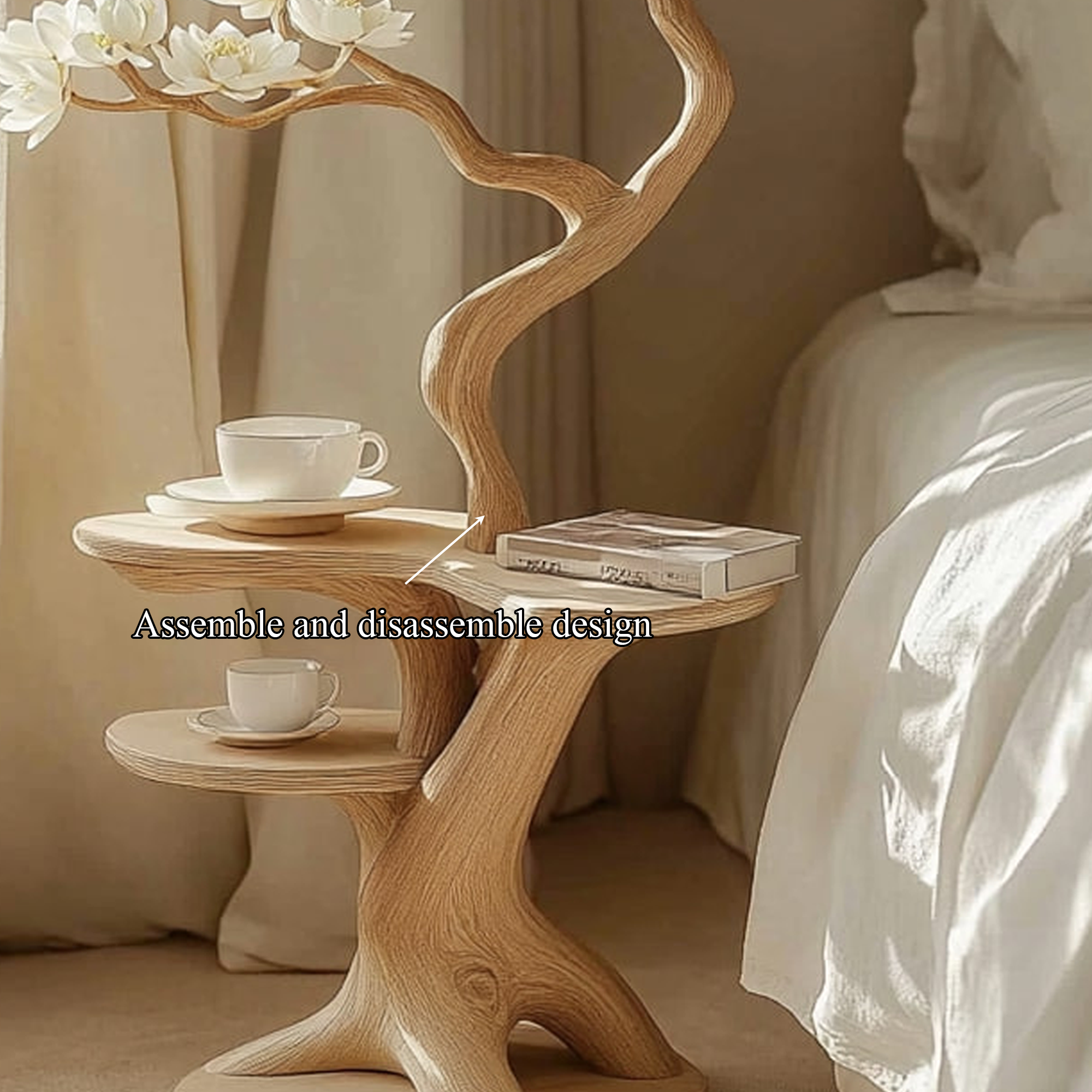 Rustic Artistic Nightstand Bedroom Living Room Accent SINLKIBT150