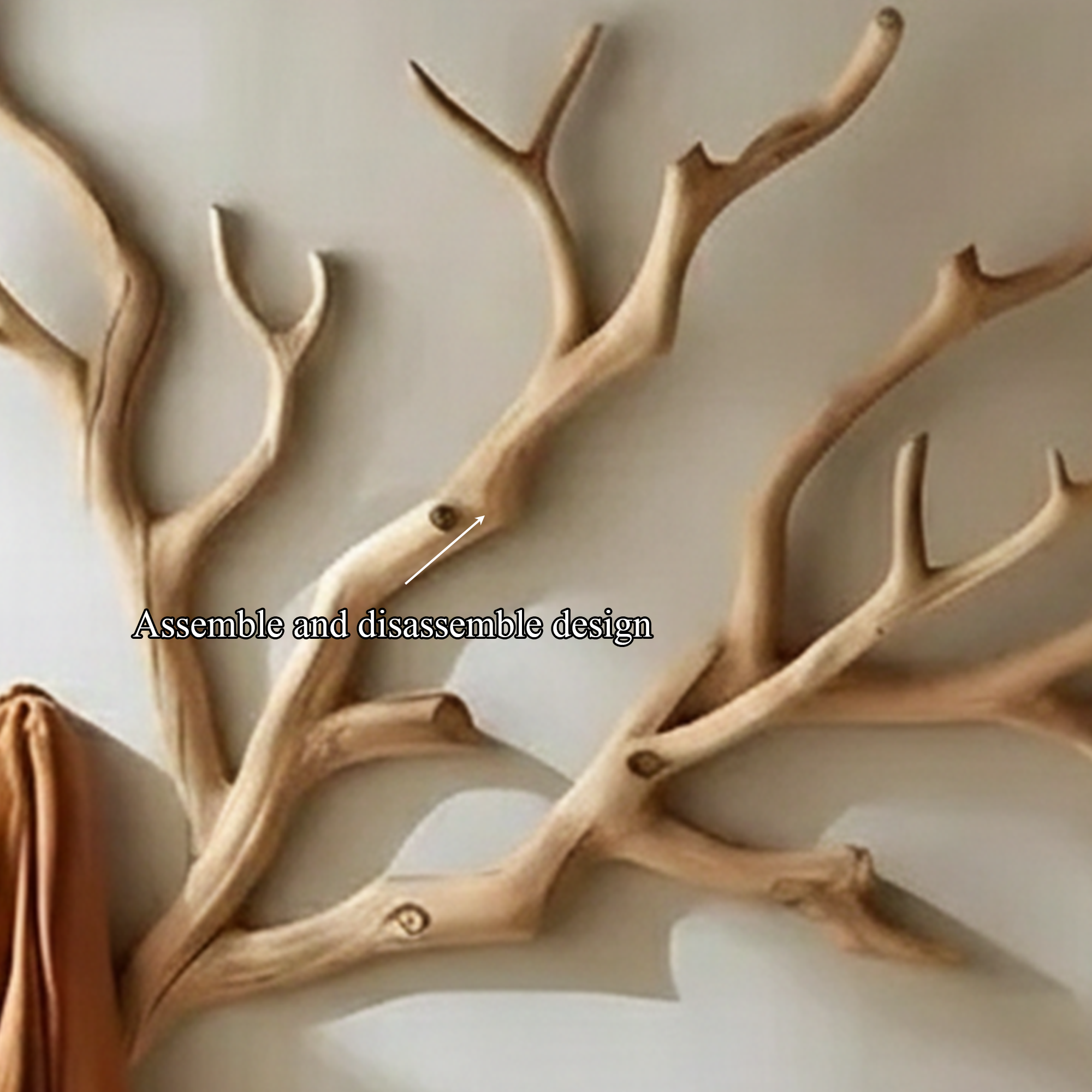 Rustic Hallway Coat Rack Stand Wooden Tree Branch Halloween Home Decor SINLKIHW056
