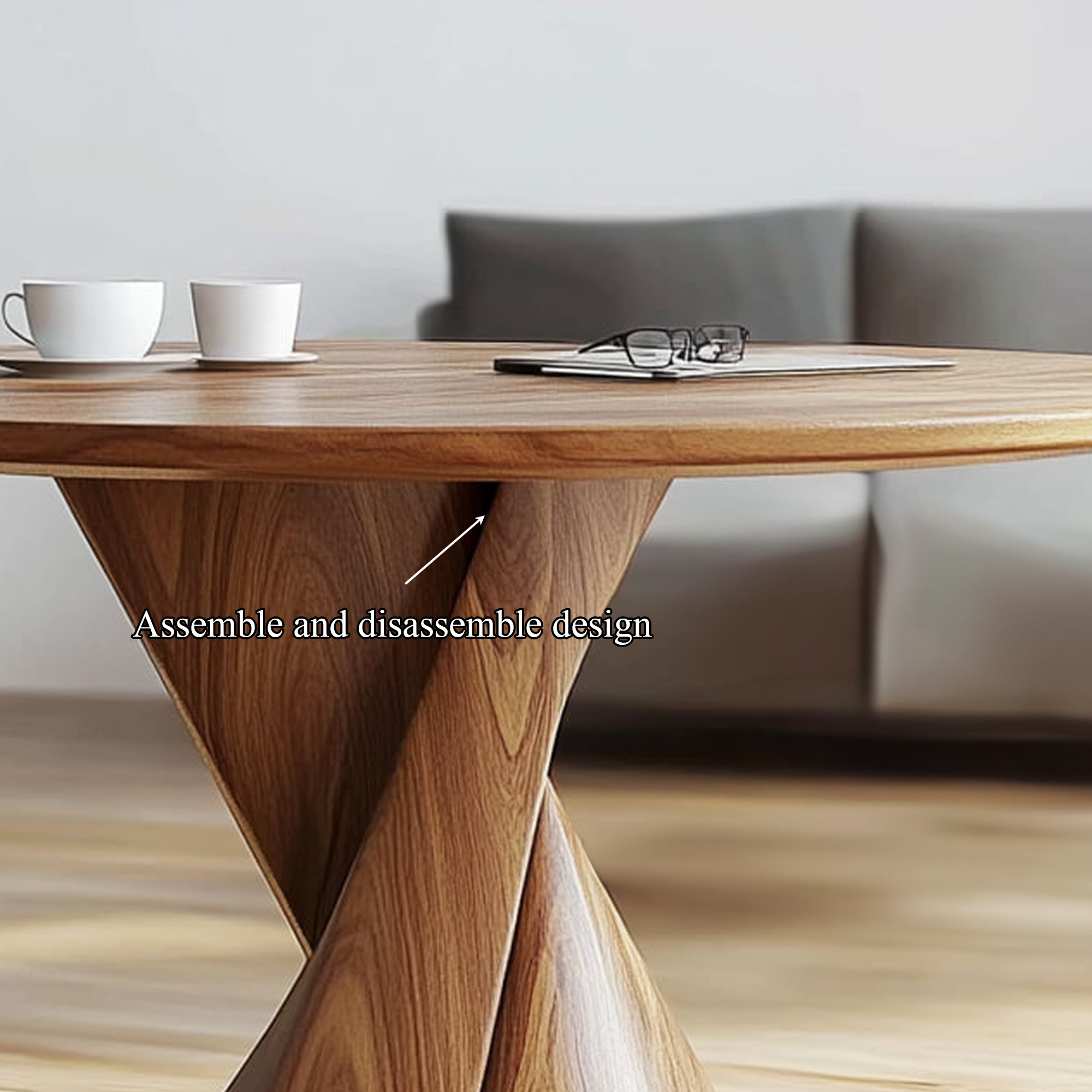Mid Century Sculptural Coffee Table Living Room SINLKICF197