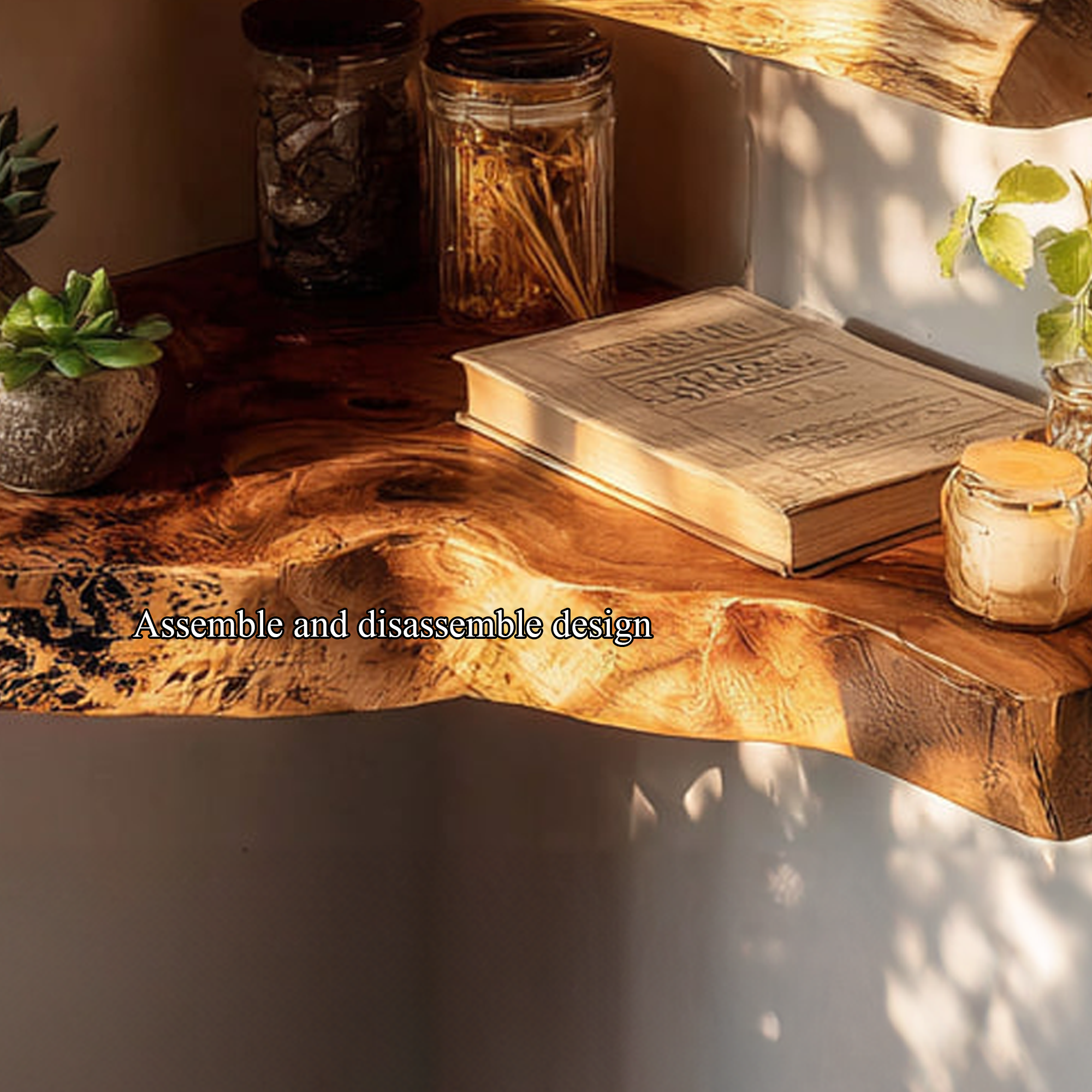 Rustic Floating Corner Display Shelf Bathroom Entryway SINLKIFL205