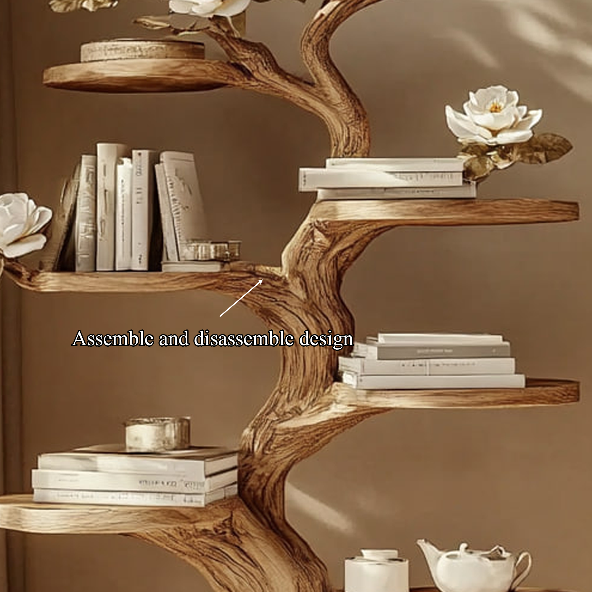 Rustic Wooden Bedside Table Bedroom Living Room Entryway SINLKIBT158