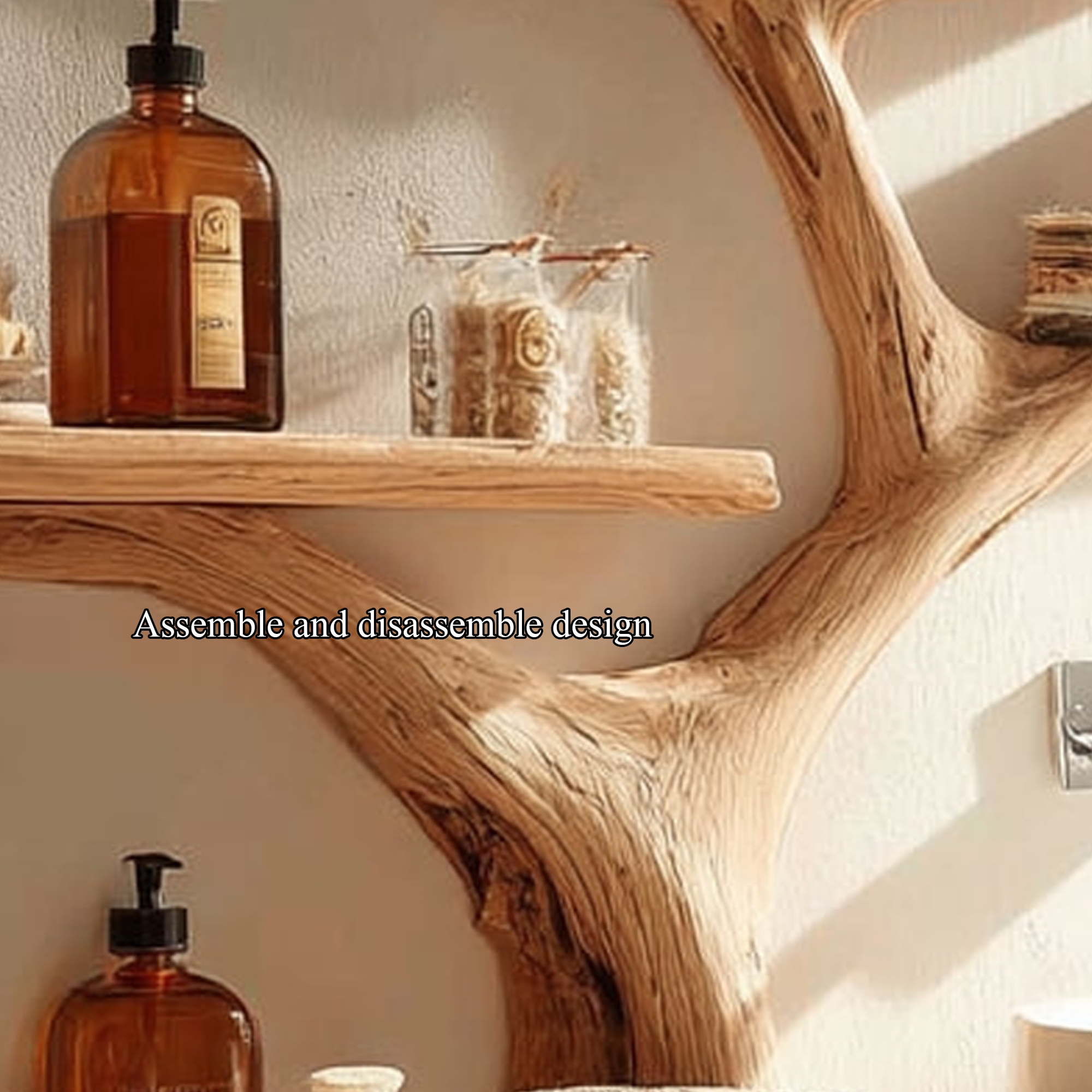Rustic Artistic Tree Design Vanity Bathroom Or Spa Interior SINLKITBB010