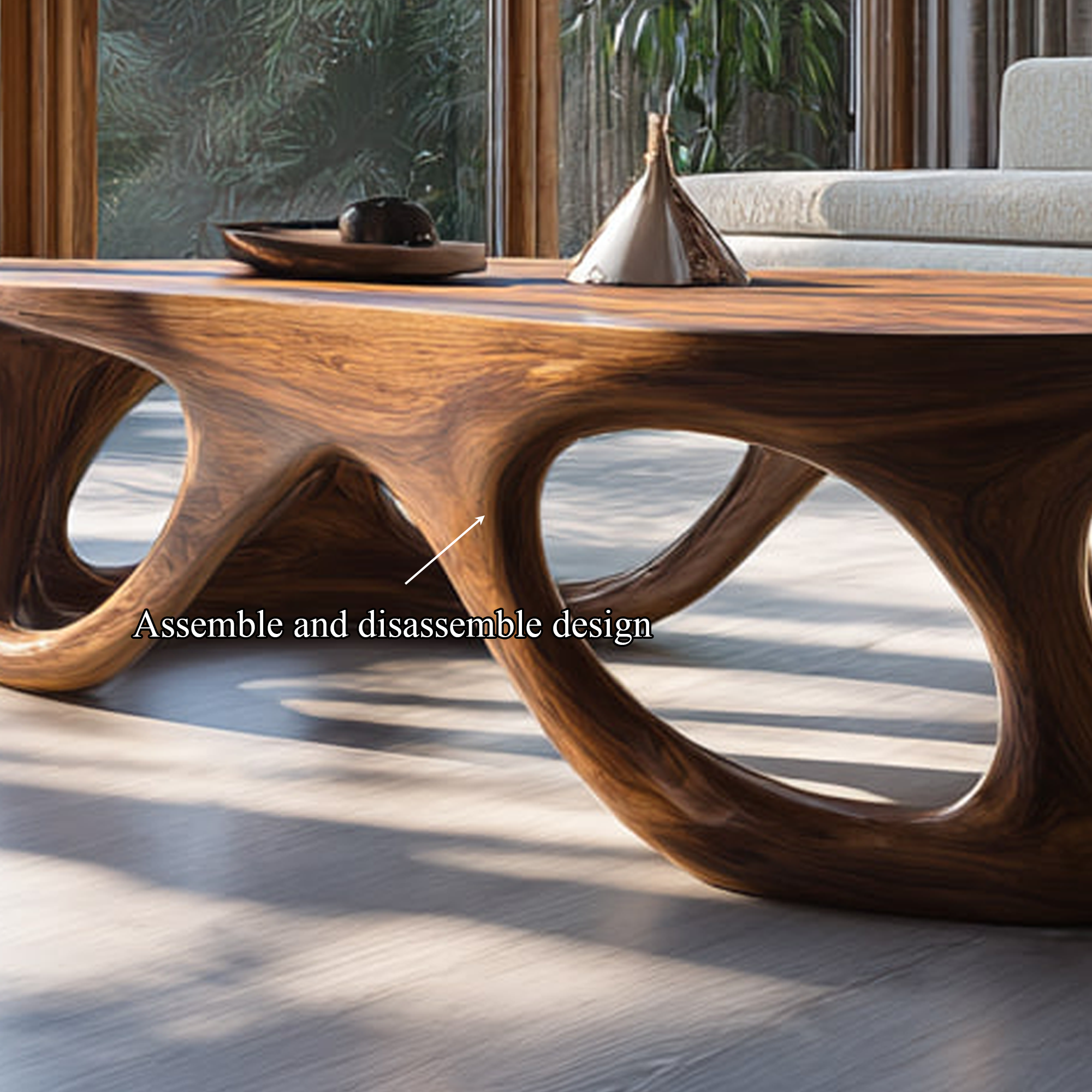 Mid Century Modern Coffee Table Living Room Accent SINLKICF163