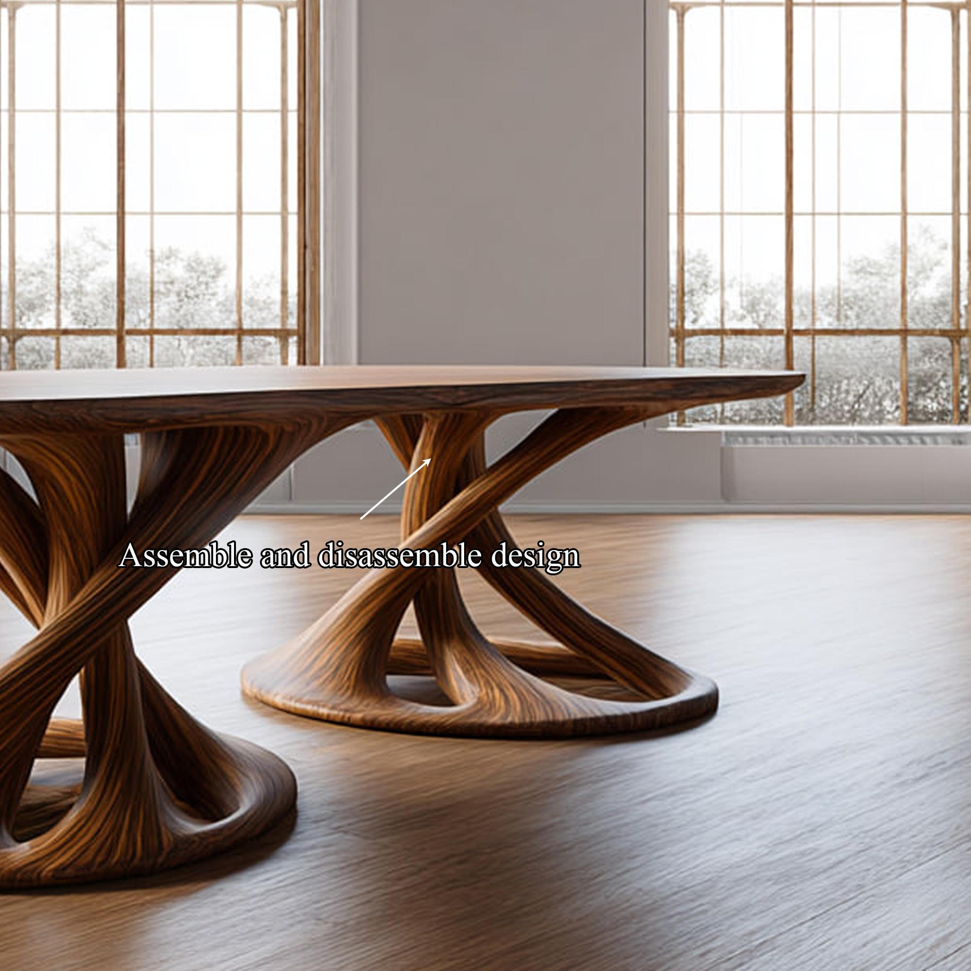 Rustic Handcrafted Wood Slab Dining Table Dining Room SINLKIDT120