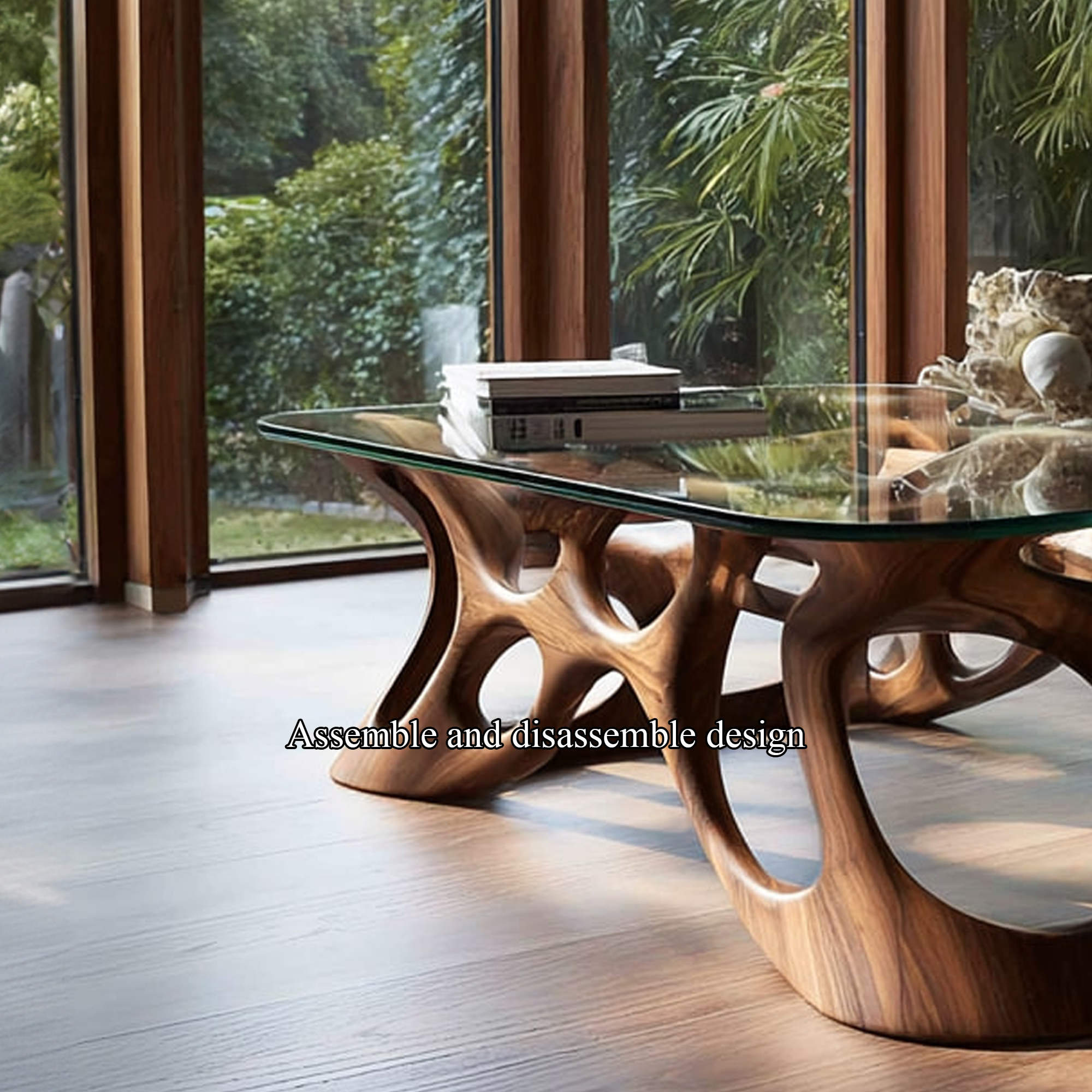Mid Century Modern Coffee Table Open Living Room SINLKICF079