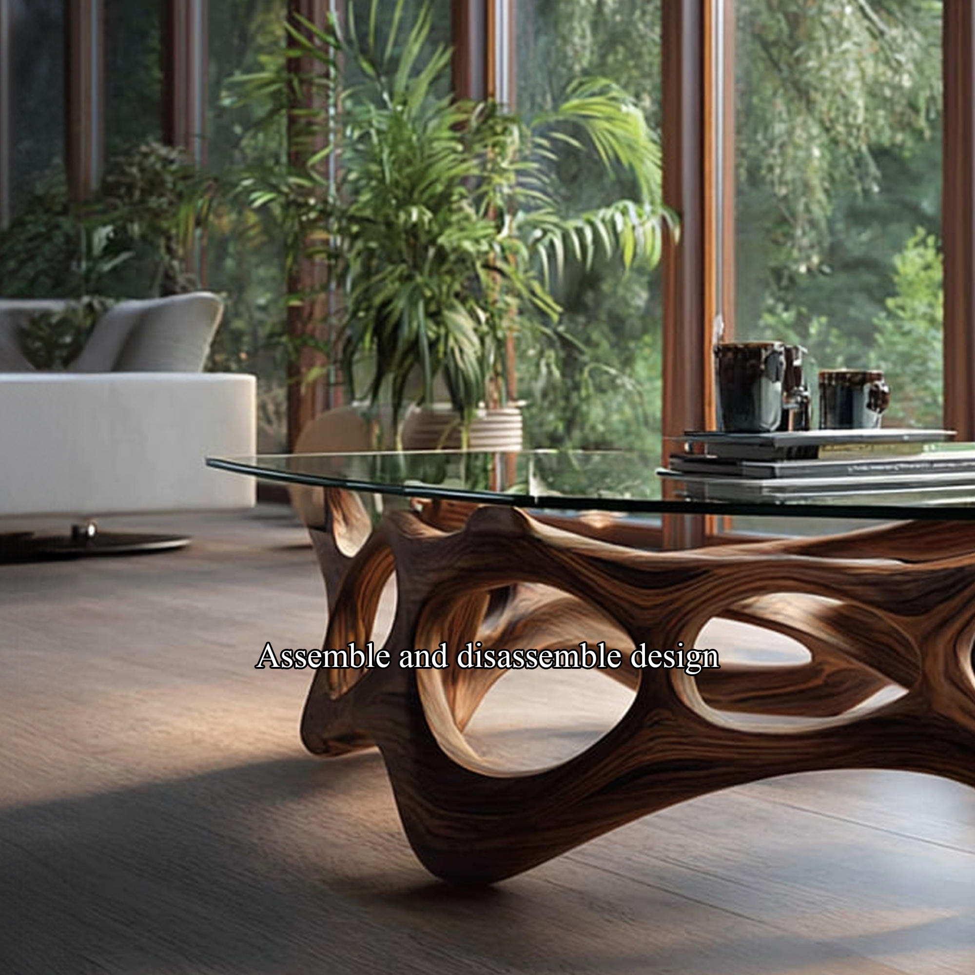 Mid Century Artistic Coffee Table Living Space SINLKICF077
