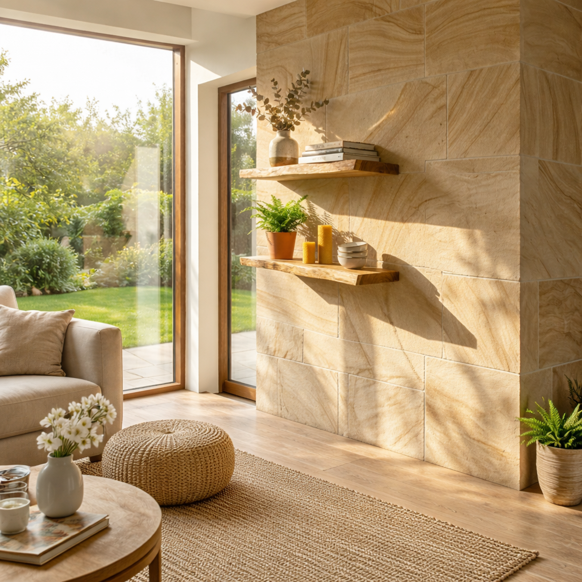 Modern Natural Oak Floating Wall Shelves Minimal Home Display SINLKIFL488