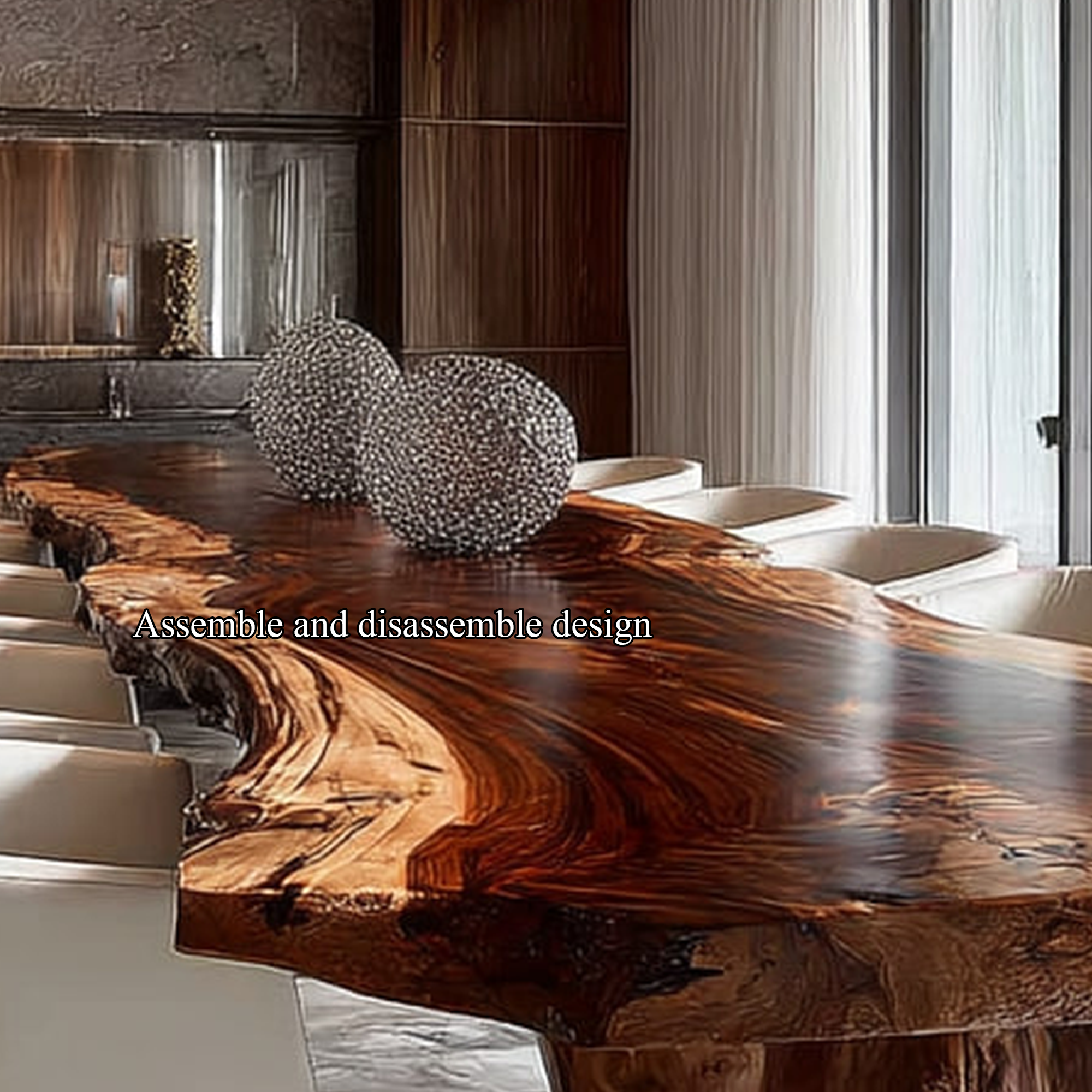 Rustic Dining Table For Warm Dining Room SINLKIDT091