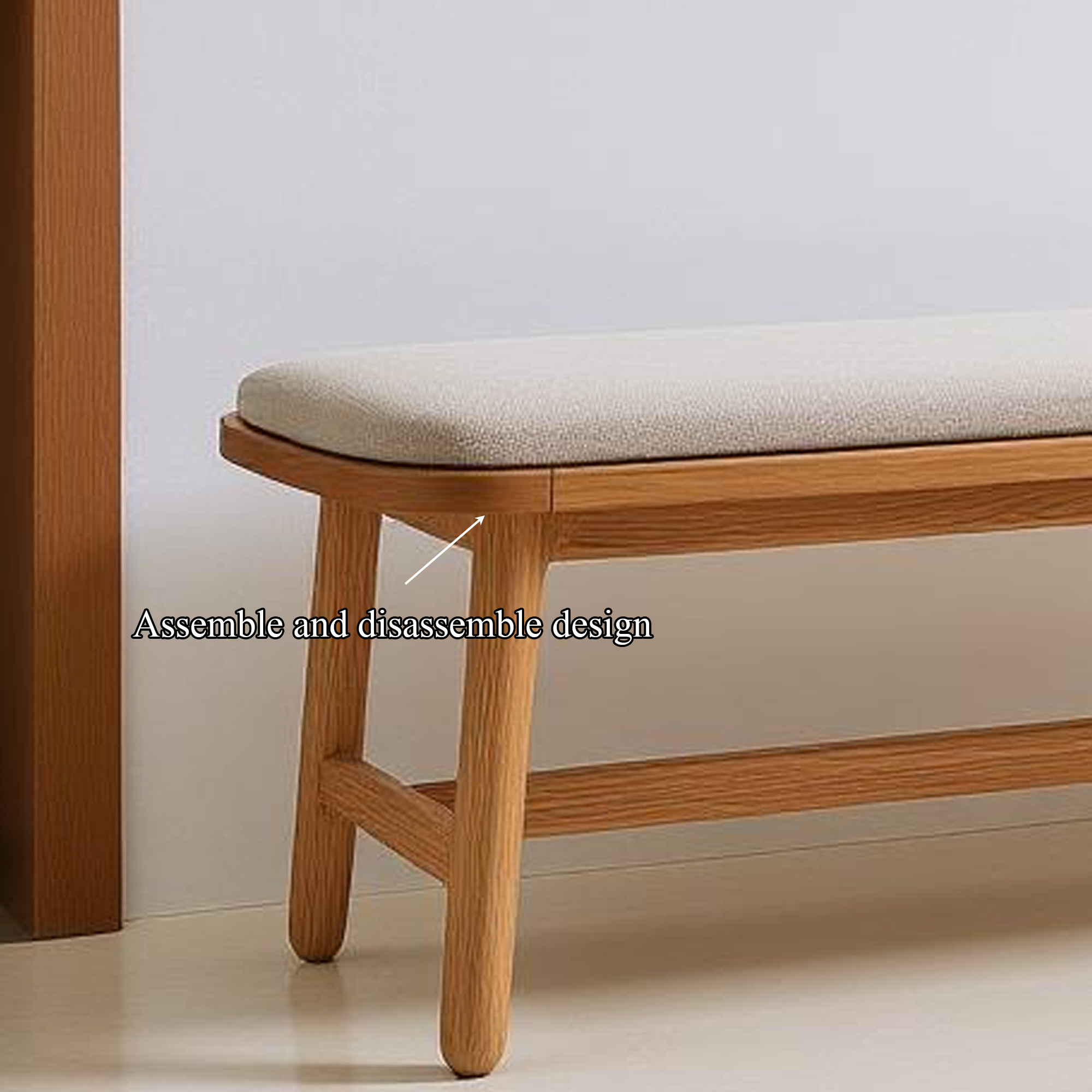 Mid Century Bench Bedroom Accent Furniture SINLKIRS030