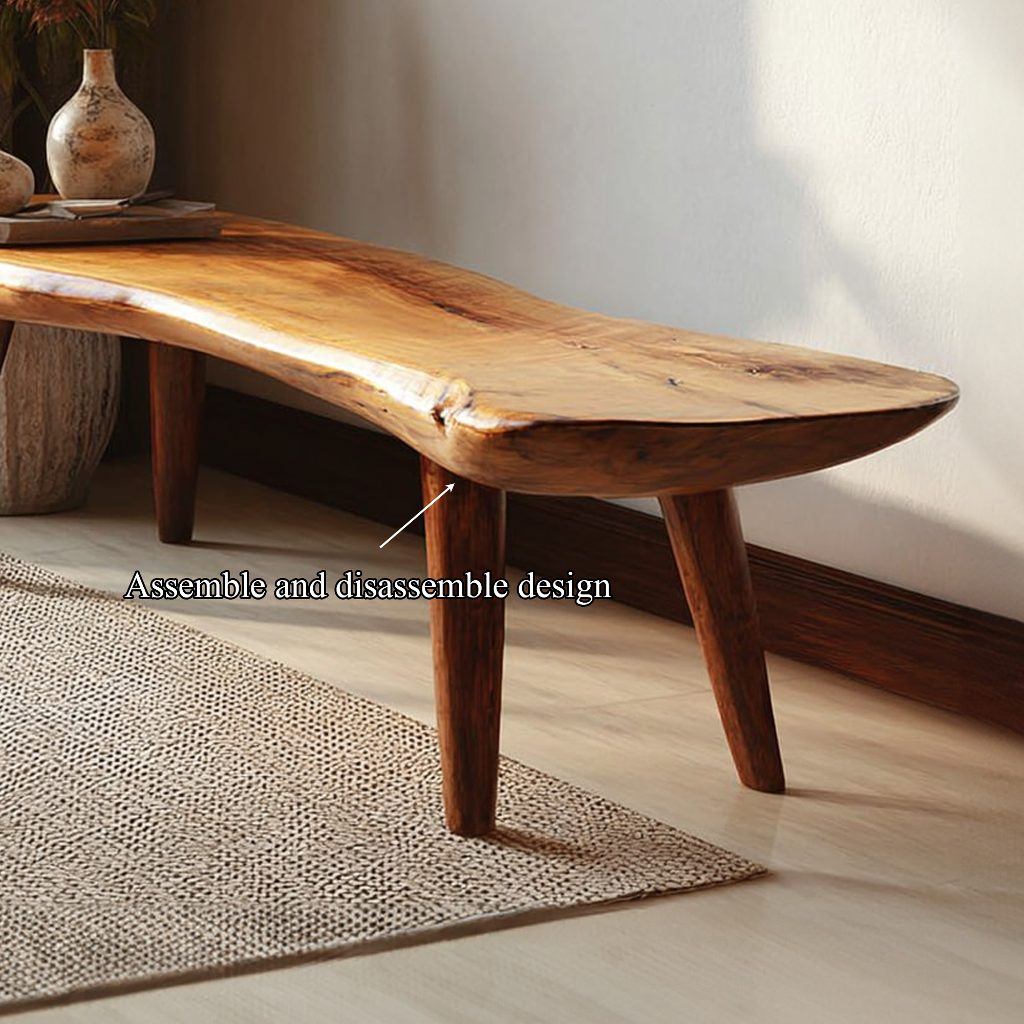 Rustic Long Bench Entryway Modern Accent Furniture SINLKIRS025