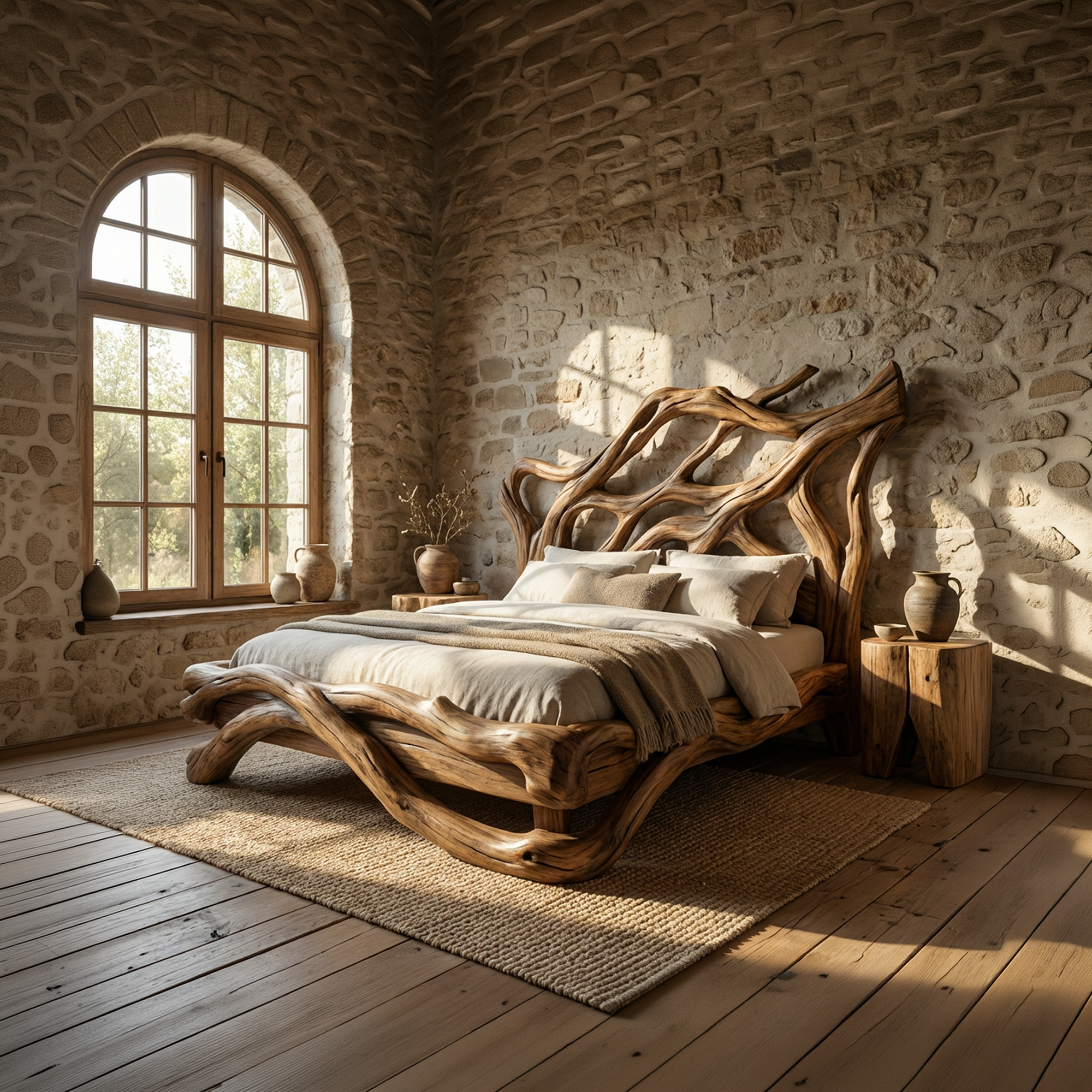 Rustic Statement Style Bed For Bedroom Or Master Interior SINLKIWB101