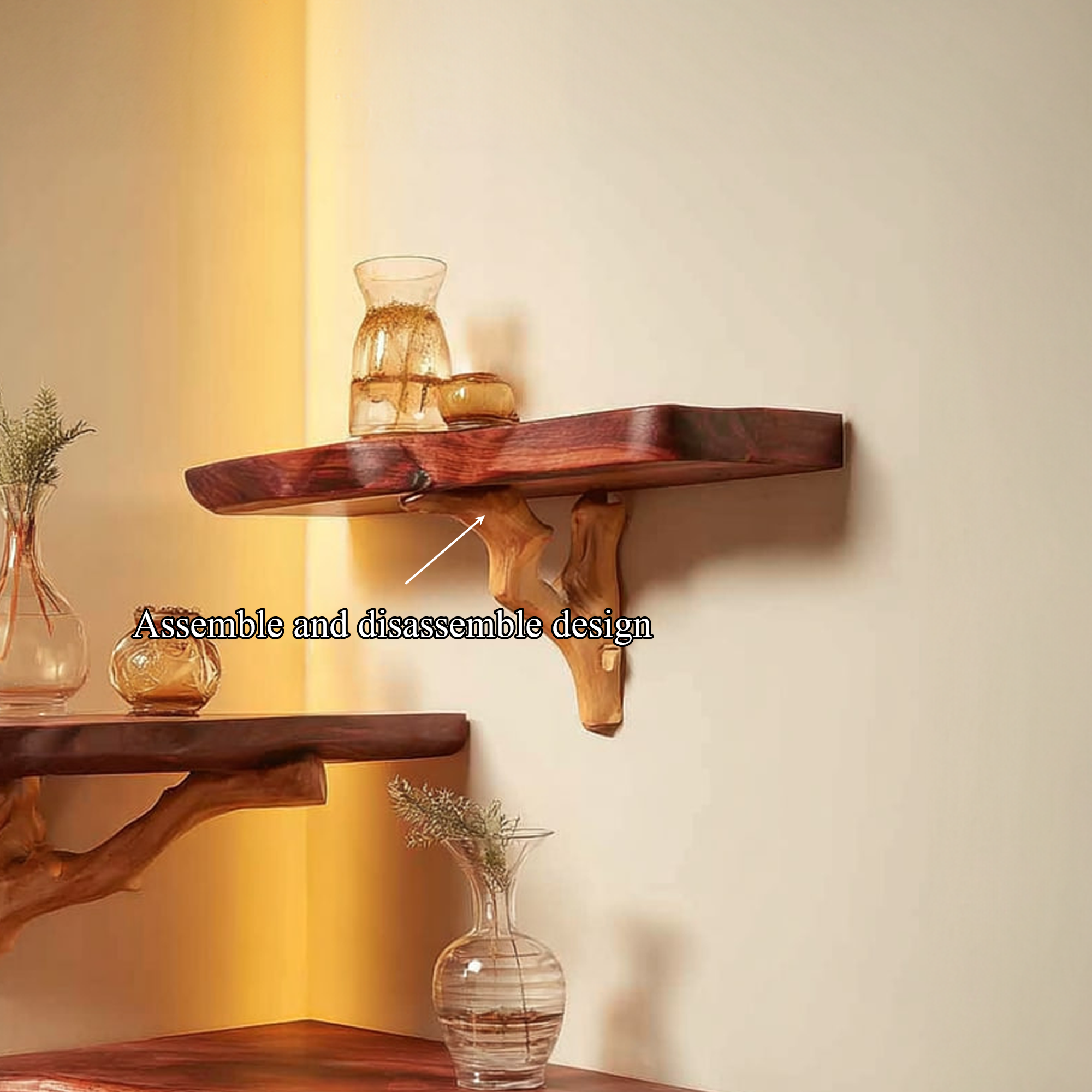 Rustic Floating Corner Shelf Kitchen Or Bedroom SINLKIFL116
