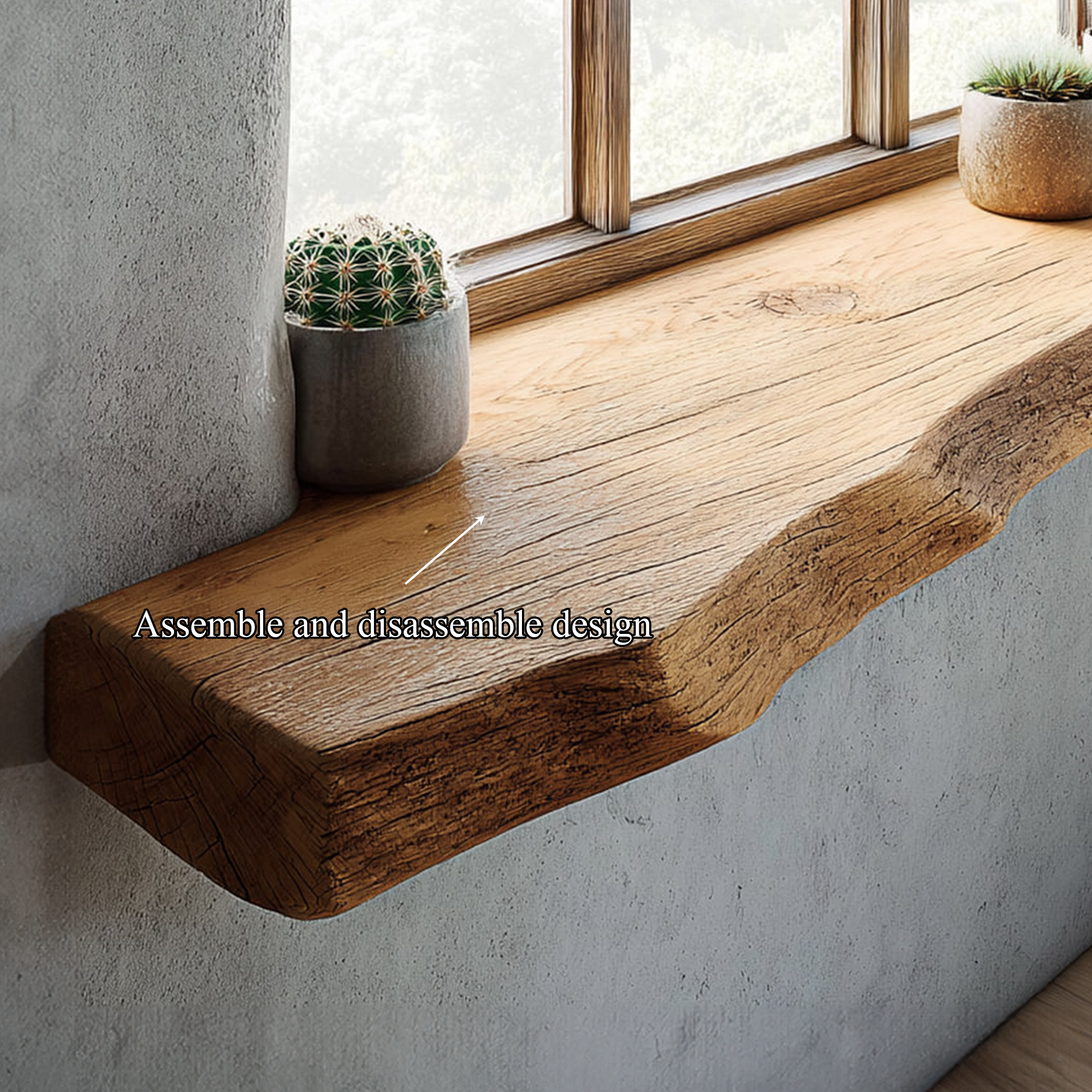 Rustic Floating Window Shelf Living Room SINLKIFL186