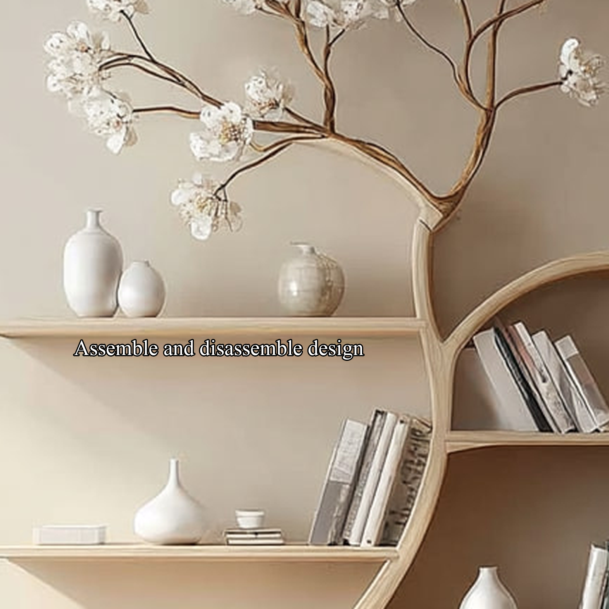 Rustic Tree Bookshelf Living Study Bedroom SINLKITB268