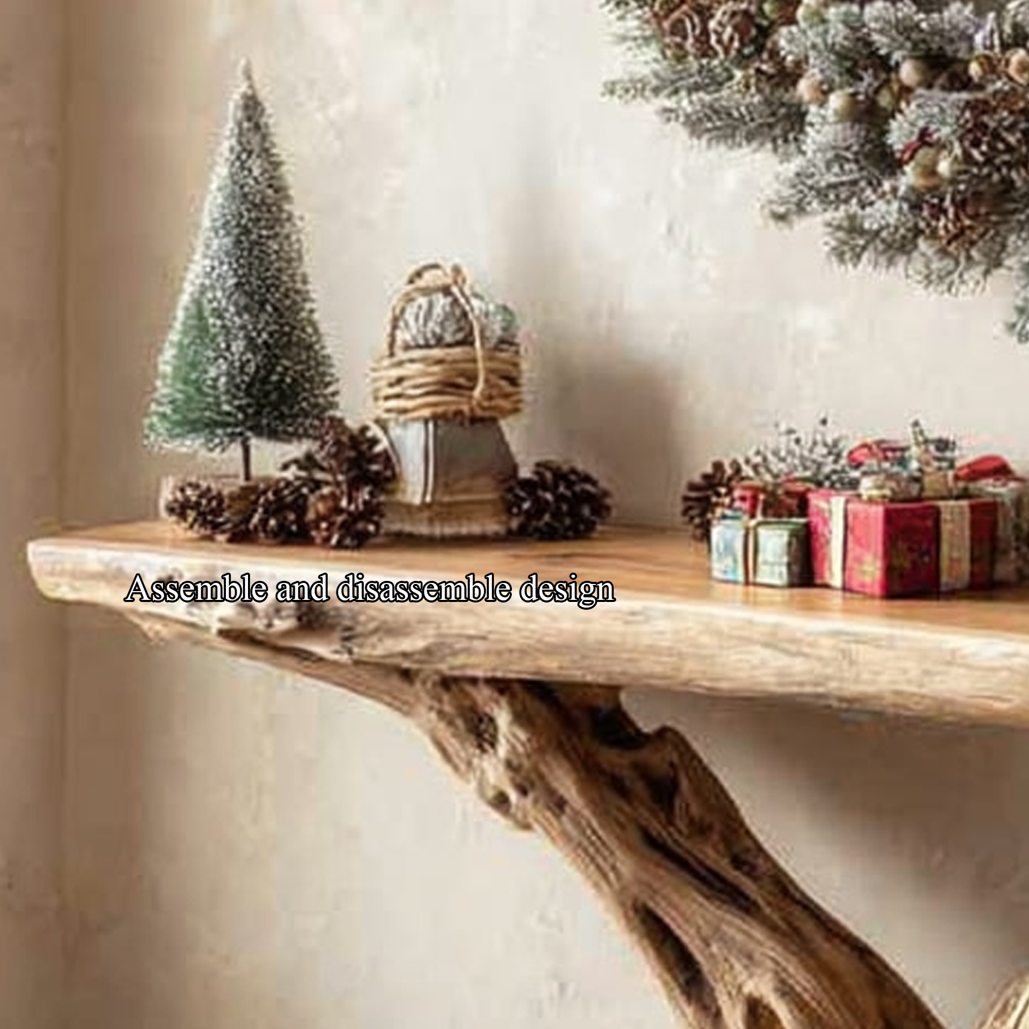 Rustic Console Table Living Room Holiday Accent SINLKICS256