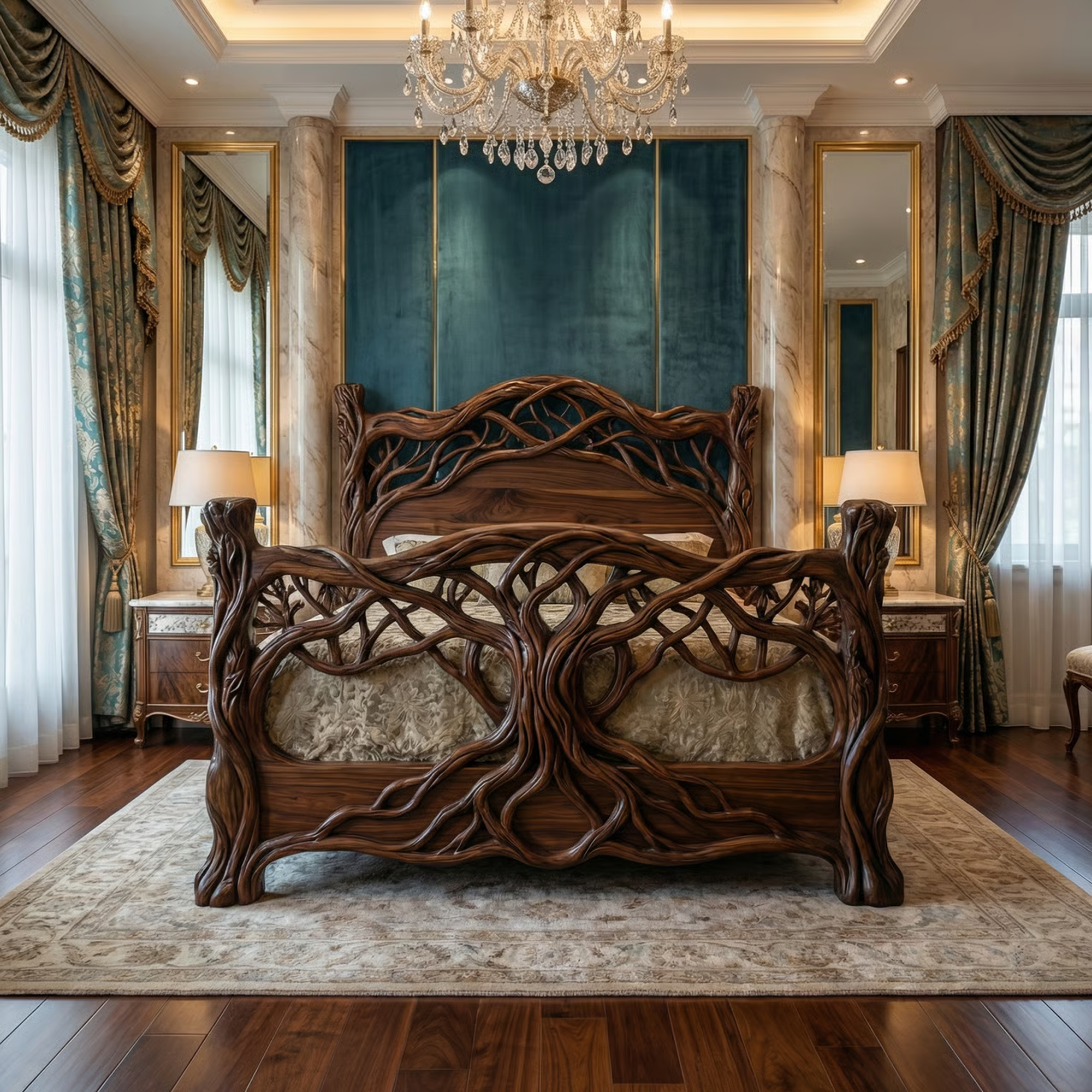 Rustic King Bed Frame For Bedroom Or Master Suite SINLKIWB107