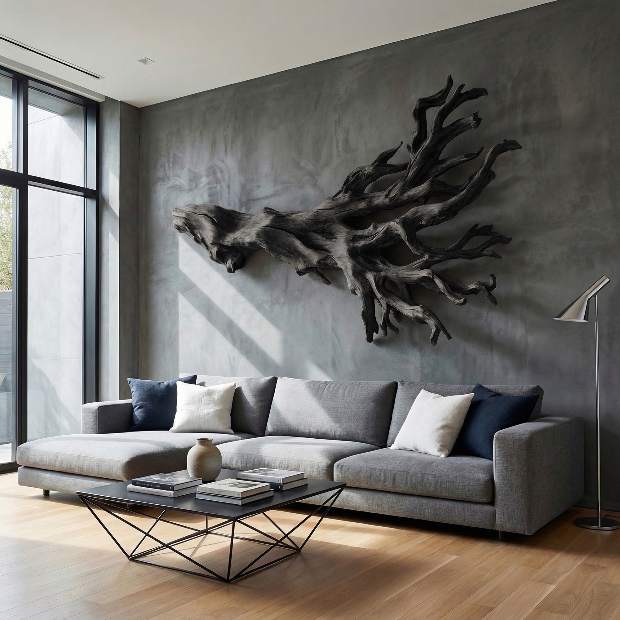 Rustic Driftwood Branch Wall Sculpture Living Room SINLKIWD053