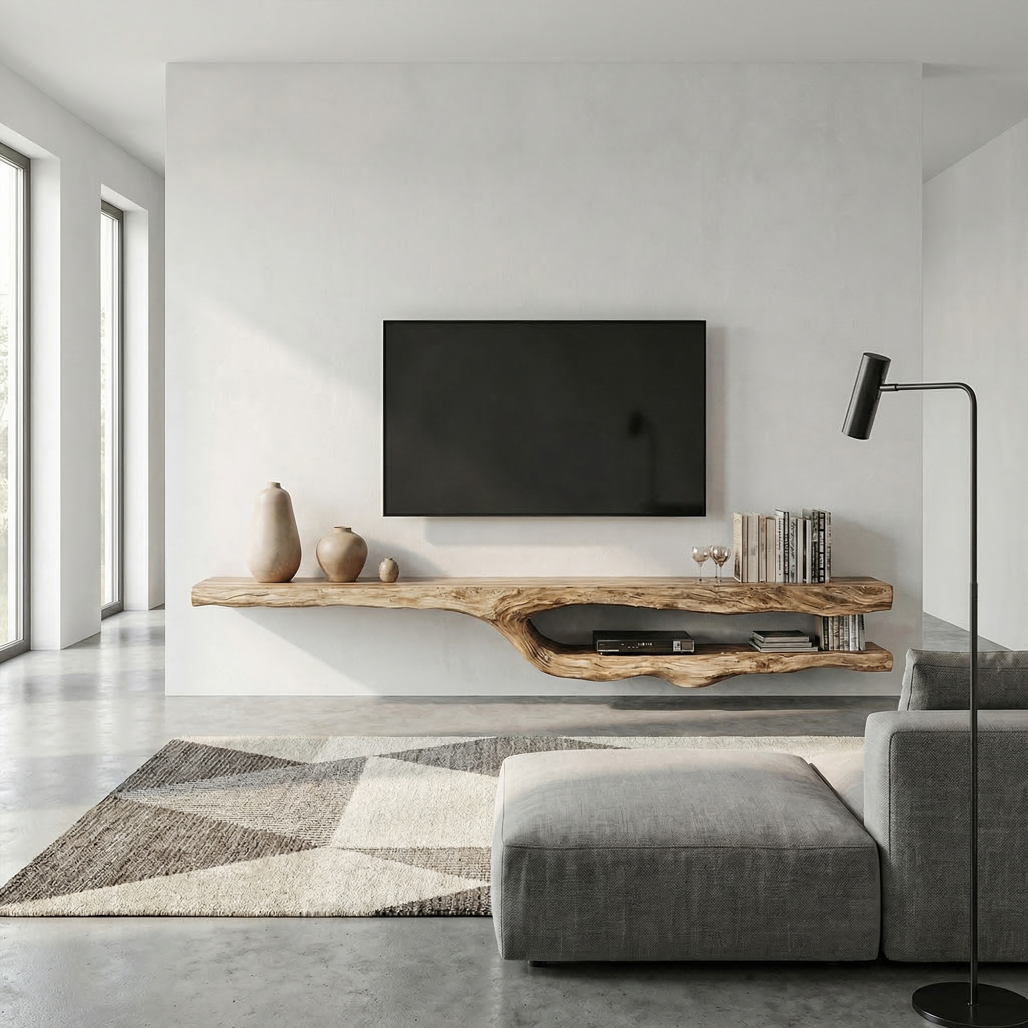 Rustic Floating TV Shelf For Living Room And Bedroom SINLKITS002